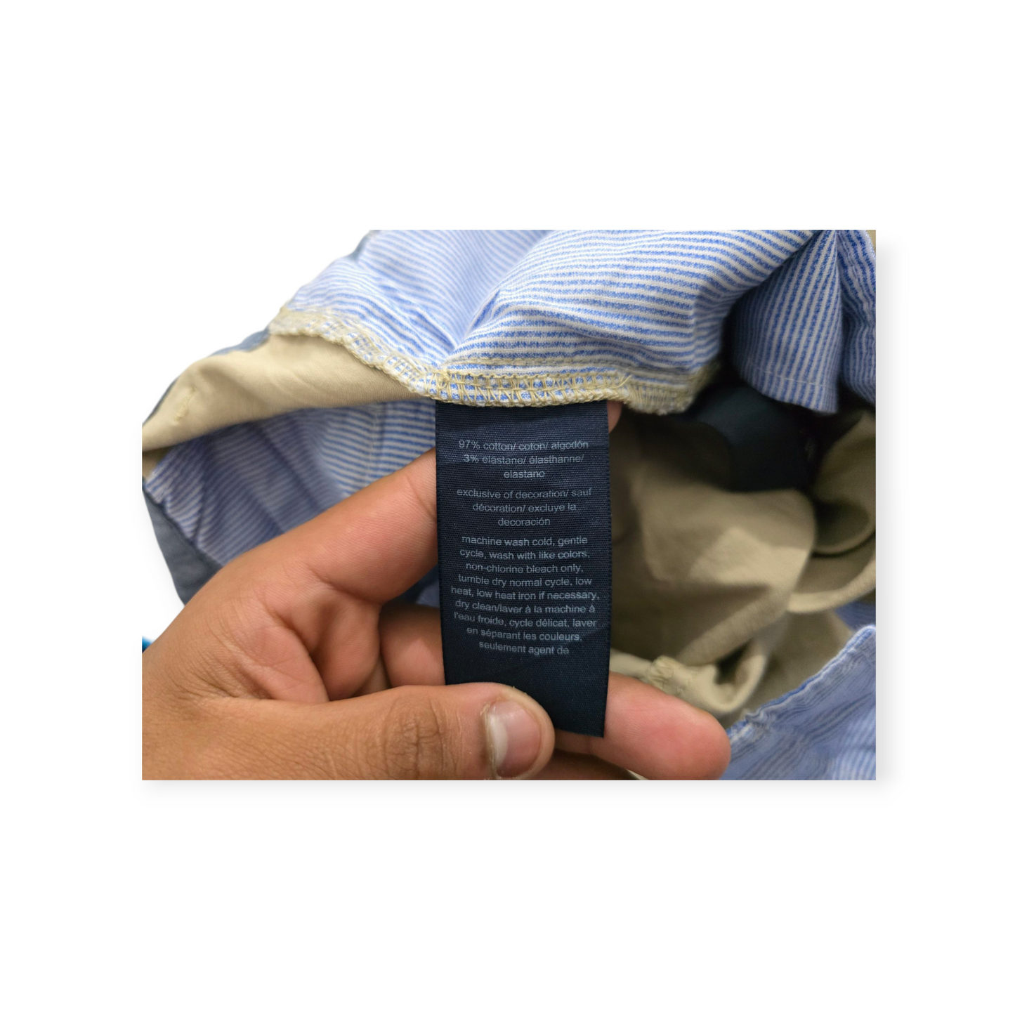 Bermuda Tommy Hilfiger Talla 16 Cafe Claro Con Banderitas