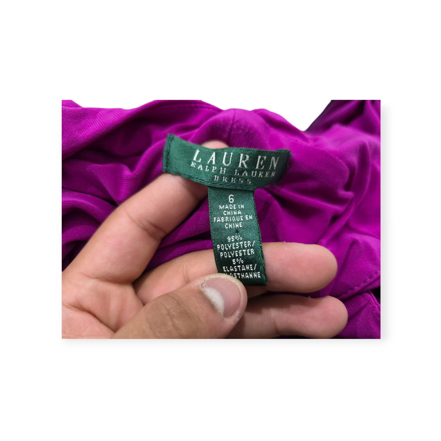 Vestido Ralph Lauren Talla 6 Color Violeta Sin Mangas