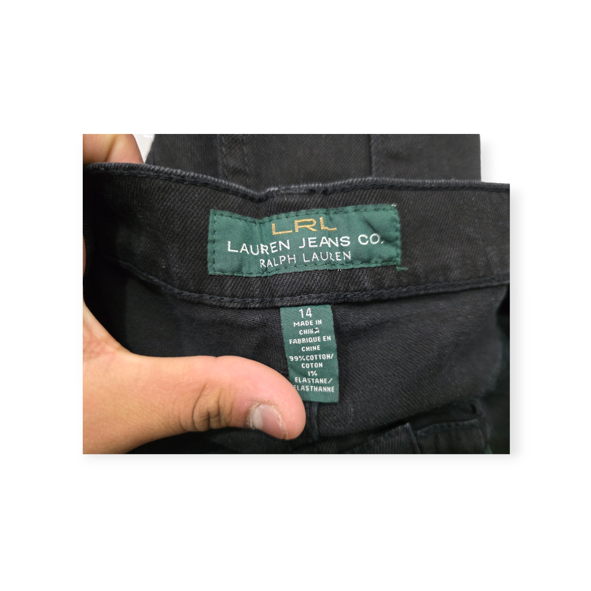 Pantalon Ralph Lauren Talla 14 Color Negro De Mezclilla