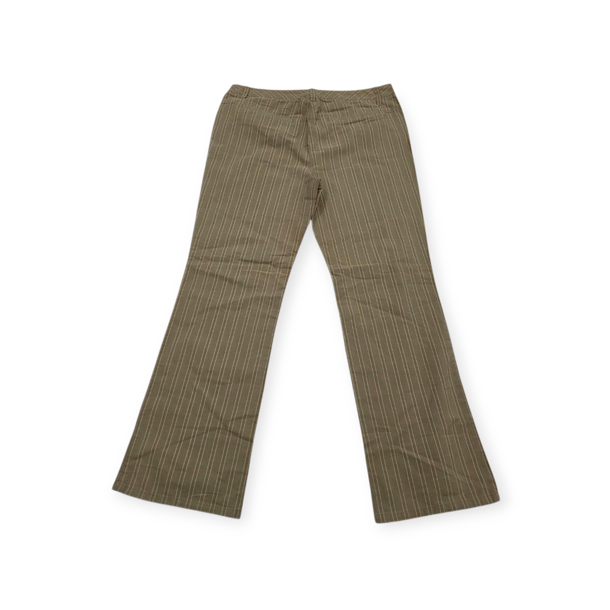 Pantalon Tommy Hilfiger Talla 14 De Vestir Color Cafe Rayado Marrón Claro 14