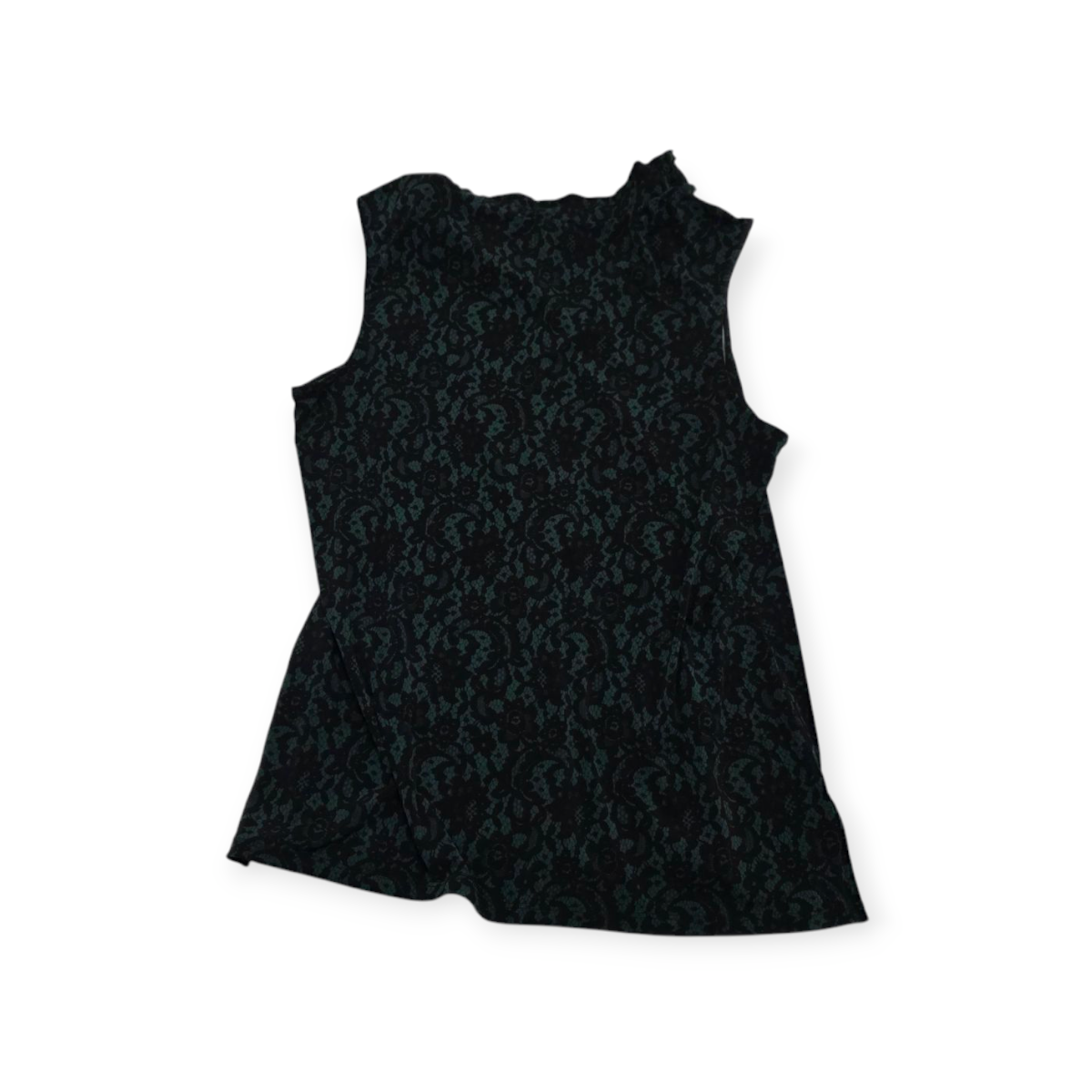 Blusa Michael Kors Grande L Verde Con Azul Sin Mangas