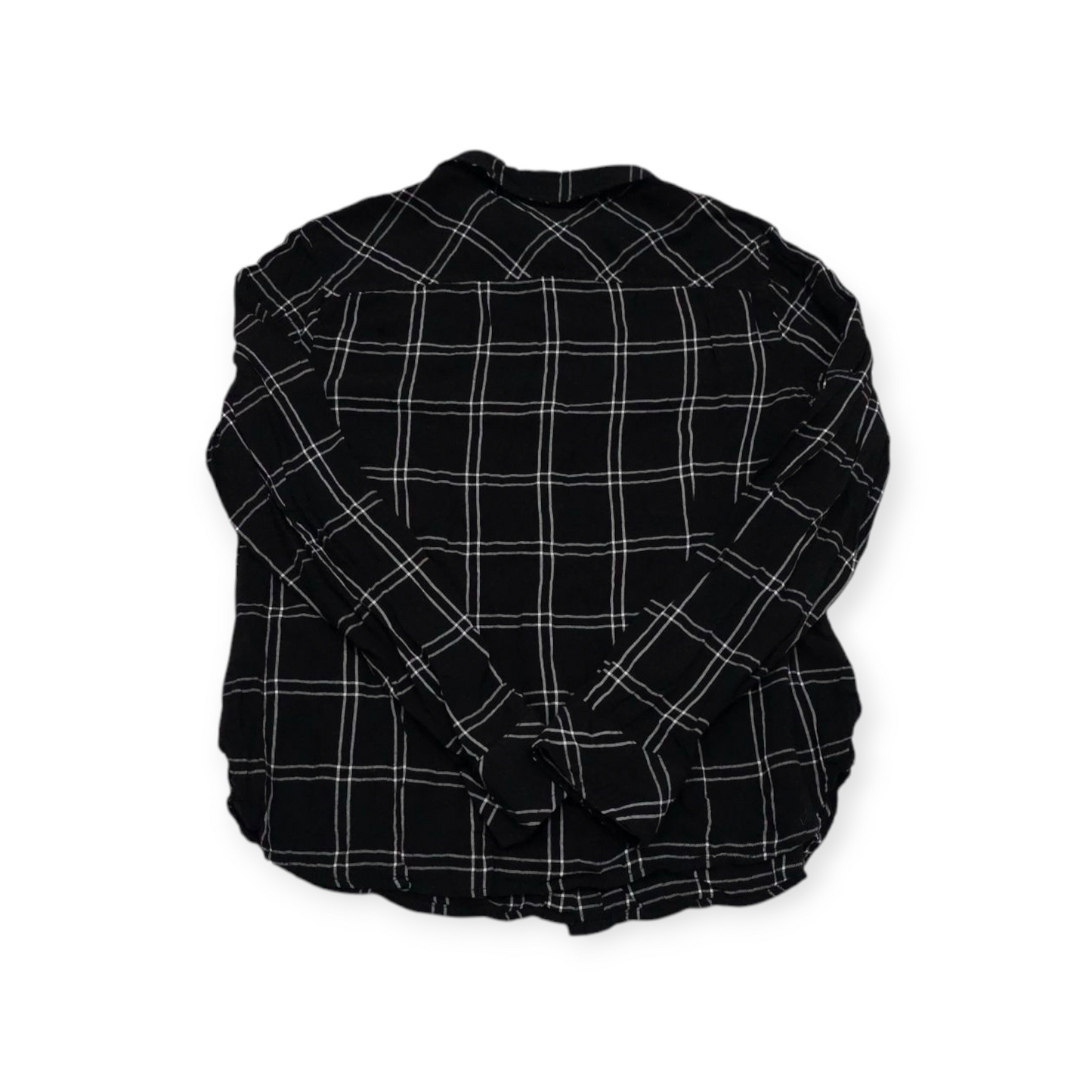 Camisa Tommy Hilfiger Grande L Negro Con Cuadros Blancos