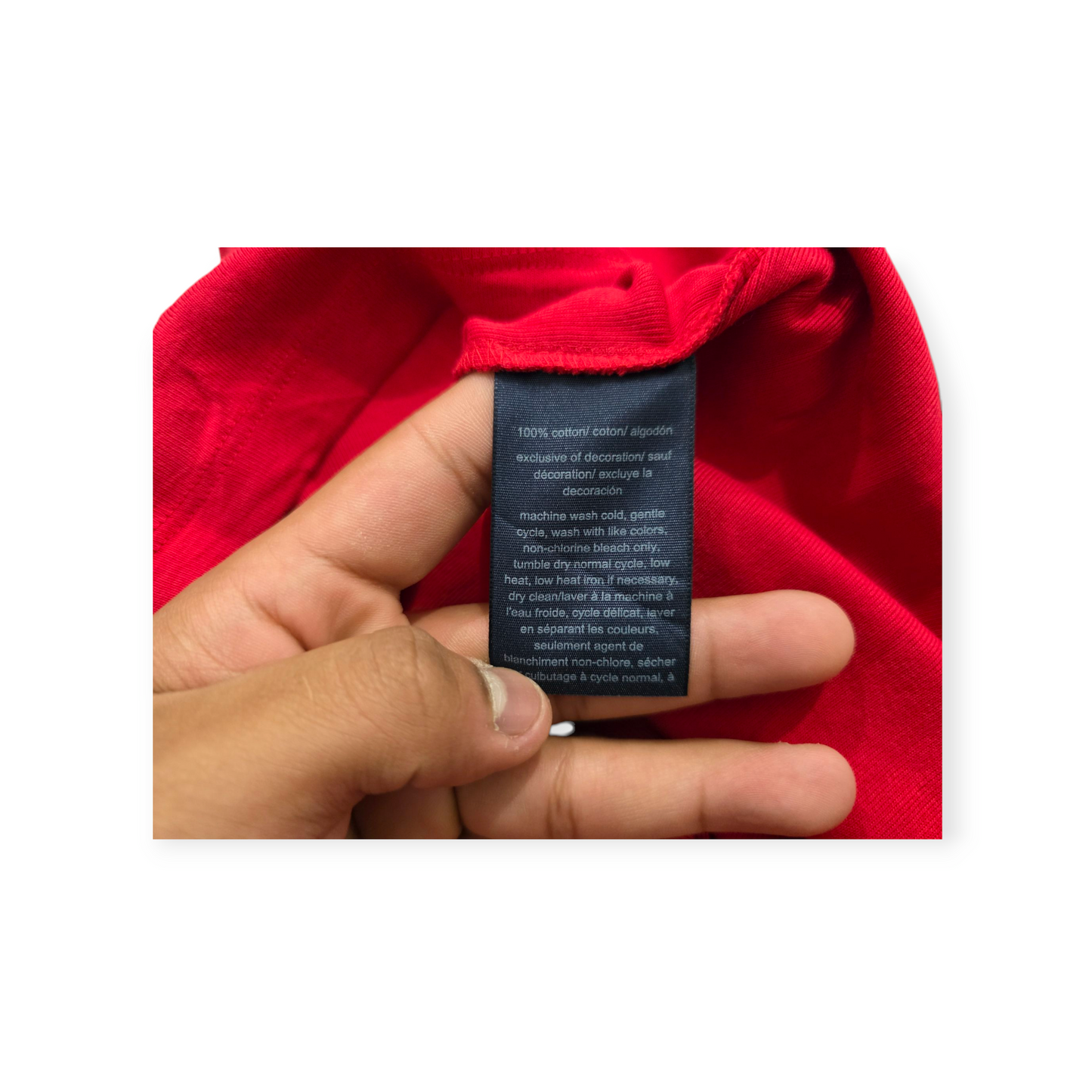 Vestido Tommy Hilfiger Grande Rojo Manga Corta Cuello Redond