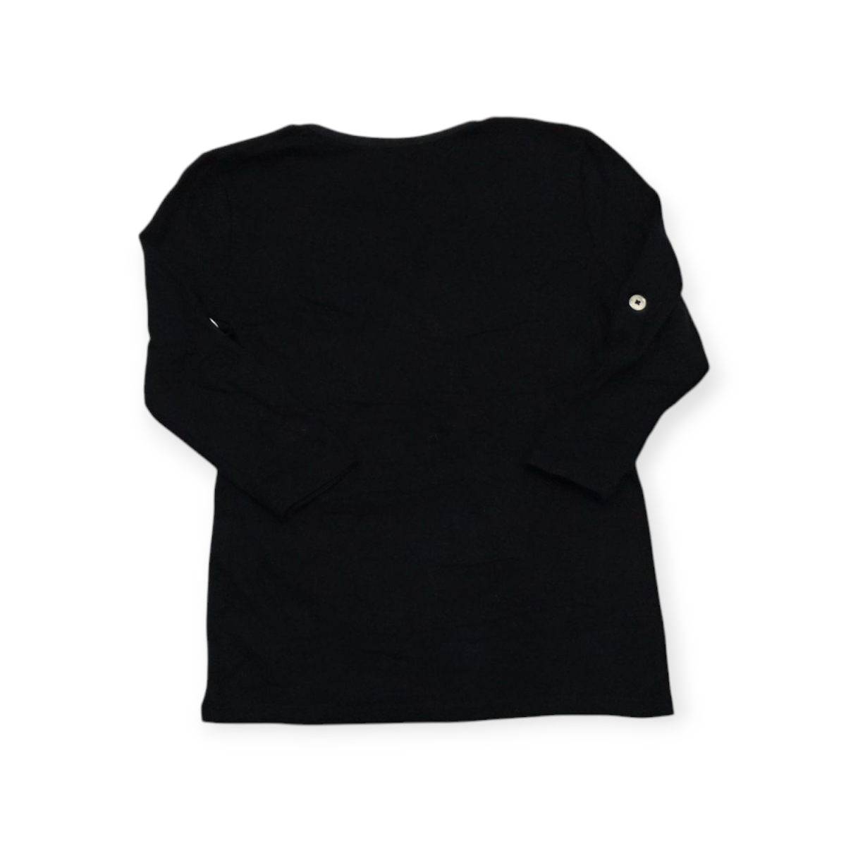 Playera Mujer Ralph Lauren Chico S Negro C/botones Plateados