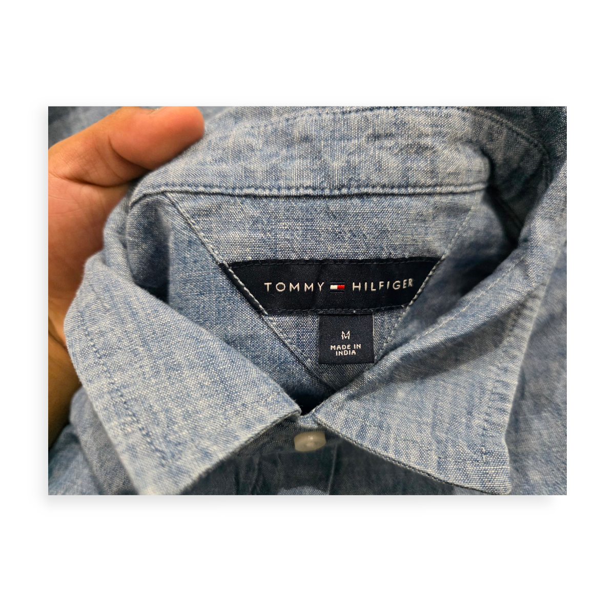 Camisa Tommy Hilfiger Mediana M Sin Mangas Azul Acero