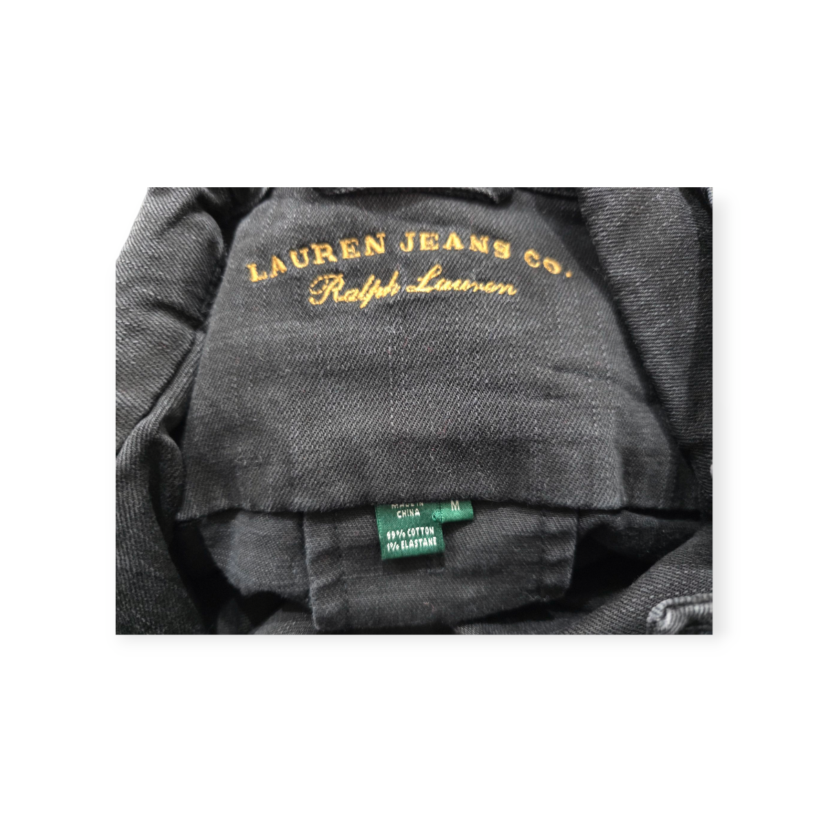 Chamarra De Mezclilla Ralph Lauren Mediana M Color Negra