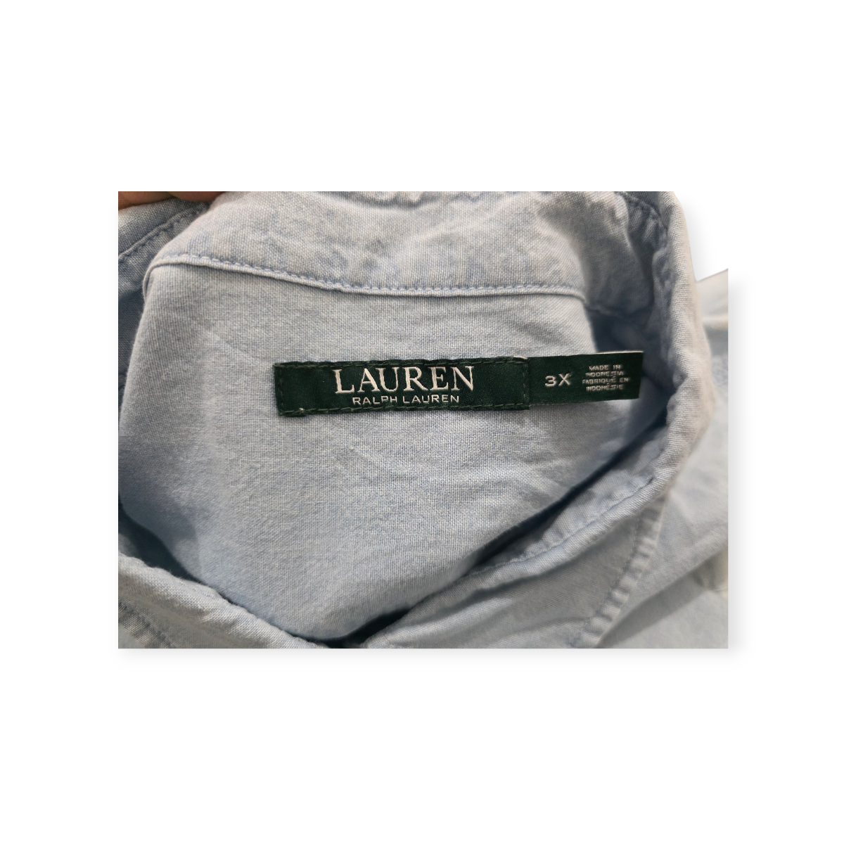 Camisa Mujer Ralph Lauren 3x Azul Claro
