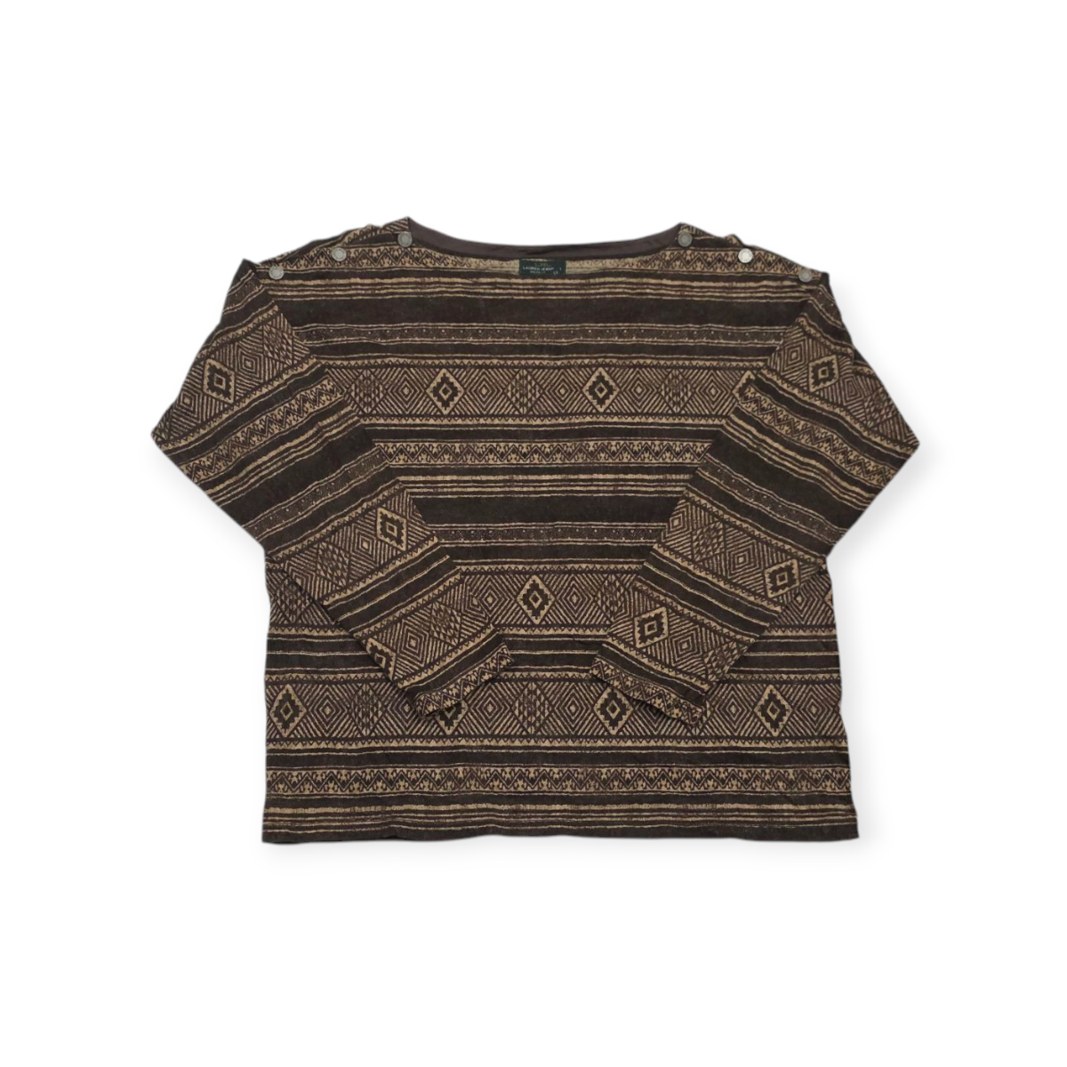 Playera Ralph Lauren Xgrande Xl Cafe Manga Larga