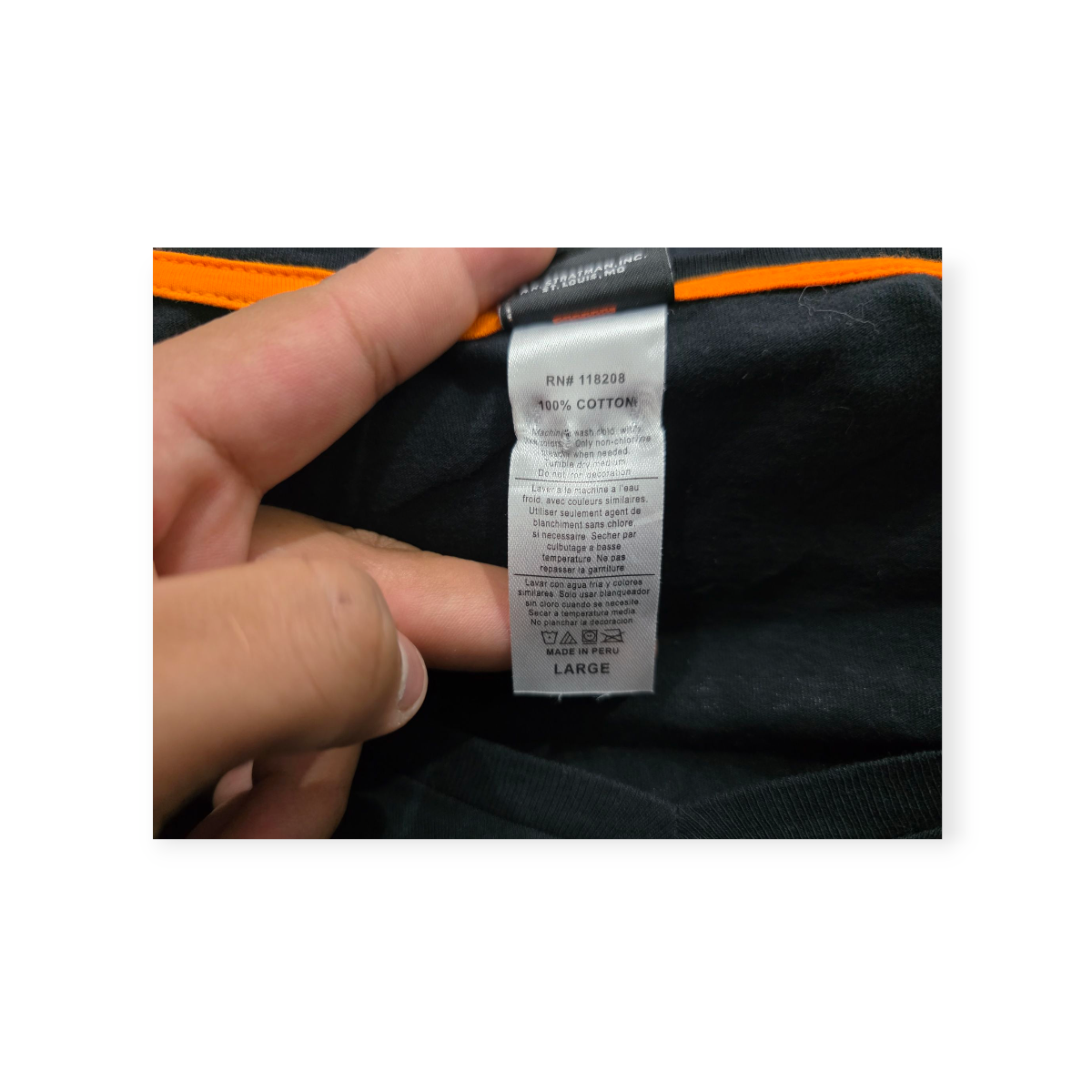 Playera Harley Davidson Grande L Manga Larga Color Negro