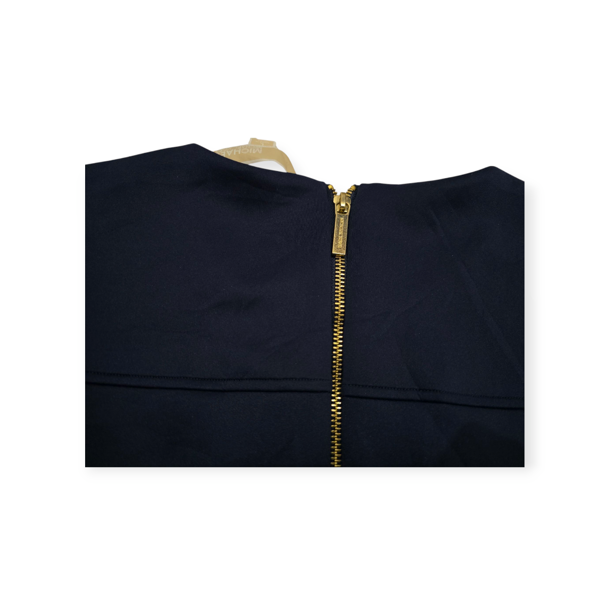 Vestido Michael Kors Grande L Azul Marino Con Dorado