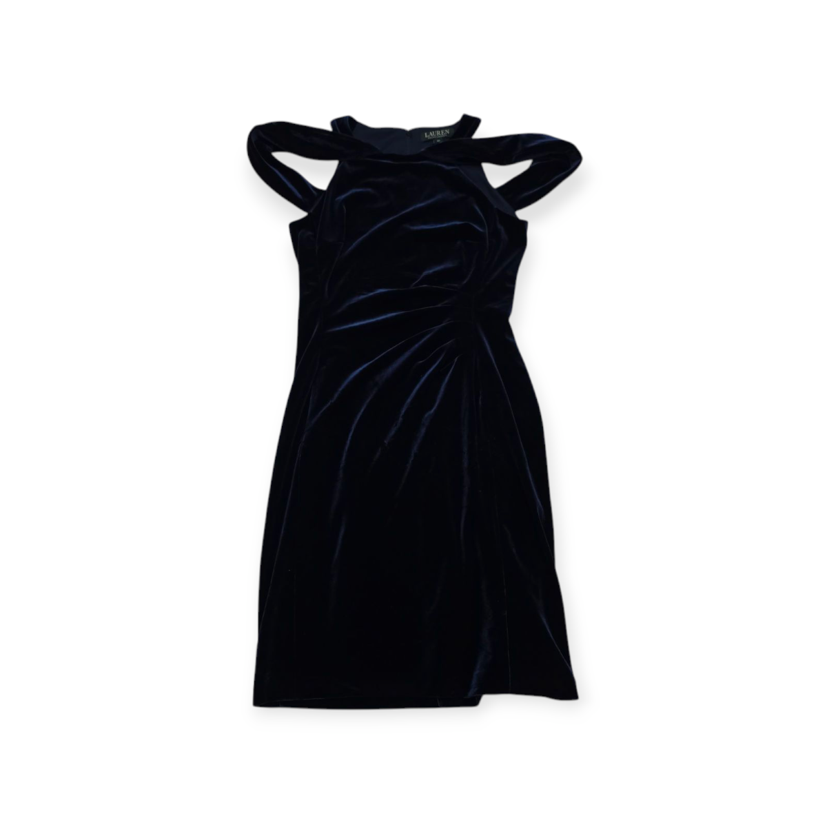 Vestido Ralph Lauren Talla 8 Petite De Terciopelo Azul