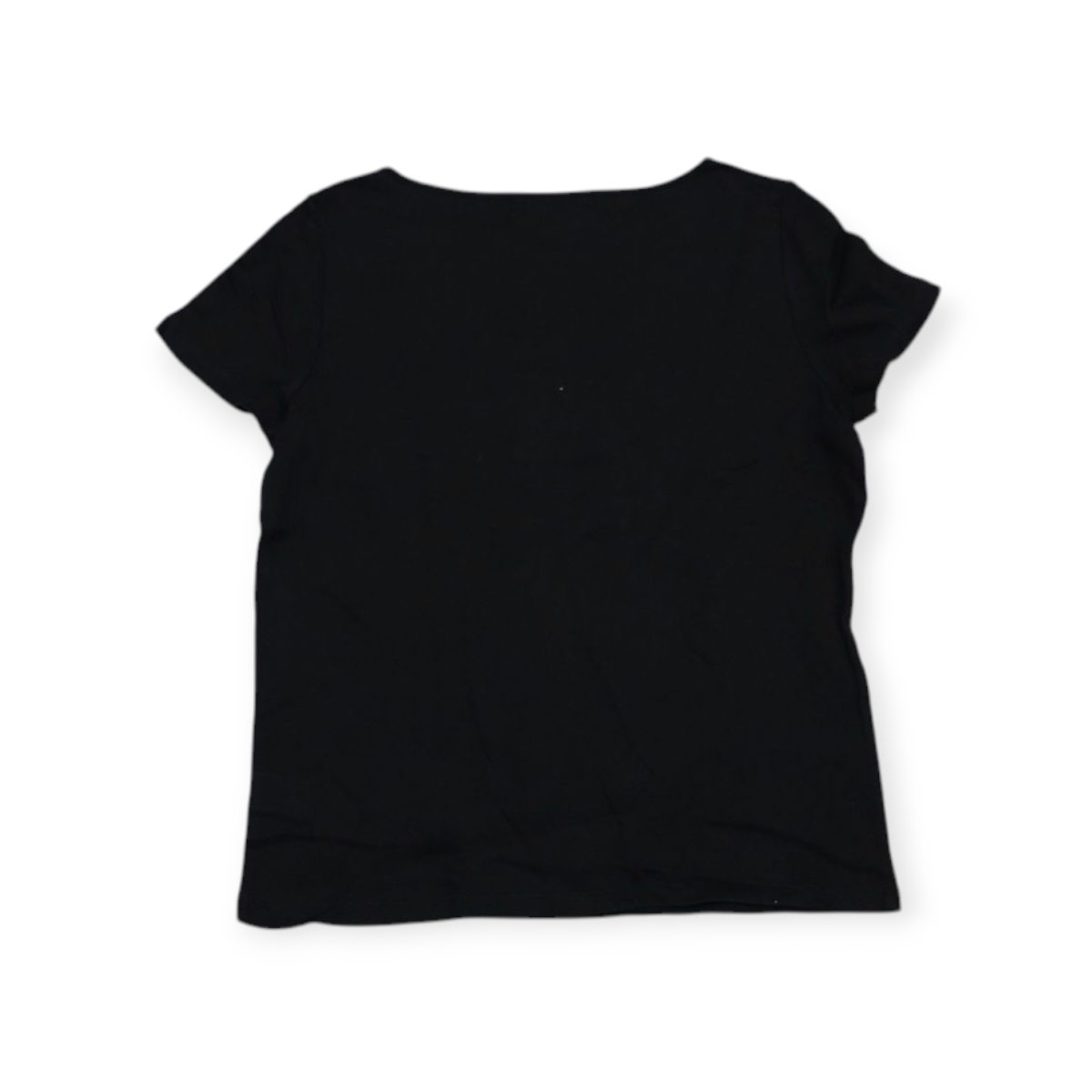 Playera Ralph Lauren Chcico S/p Negra Manga Corta Con Encaje