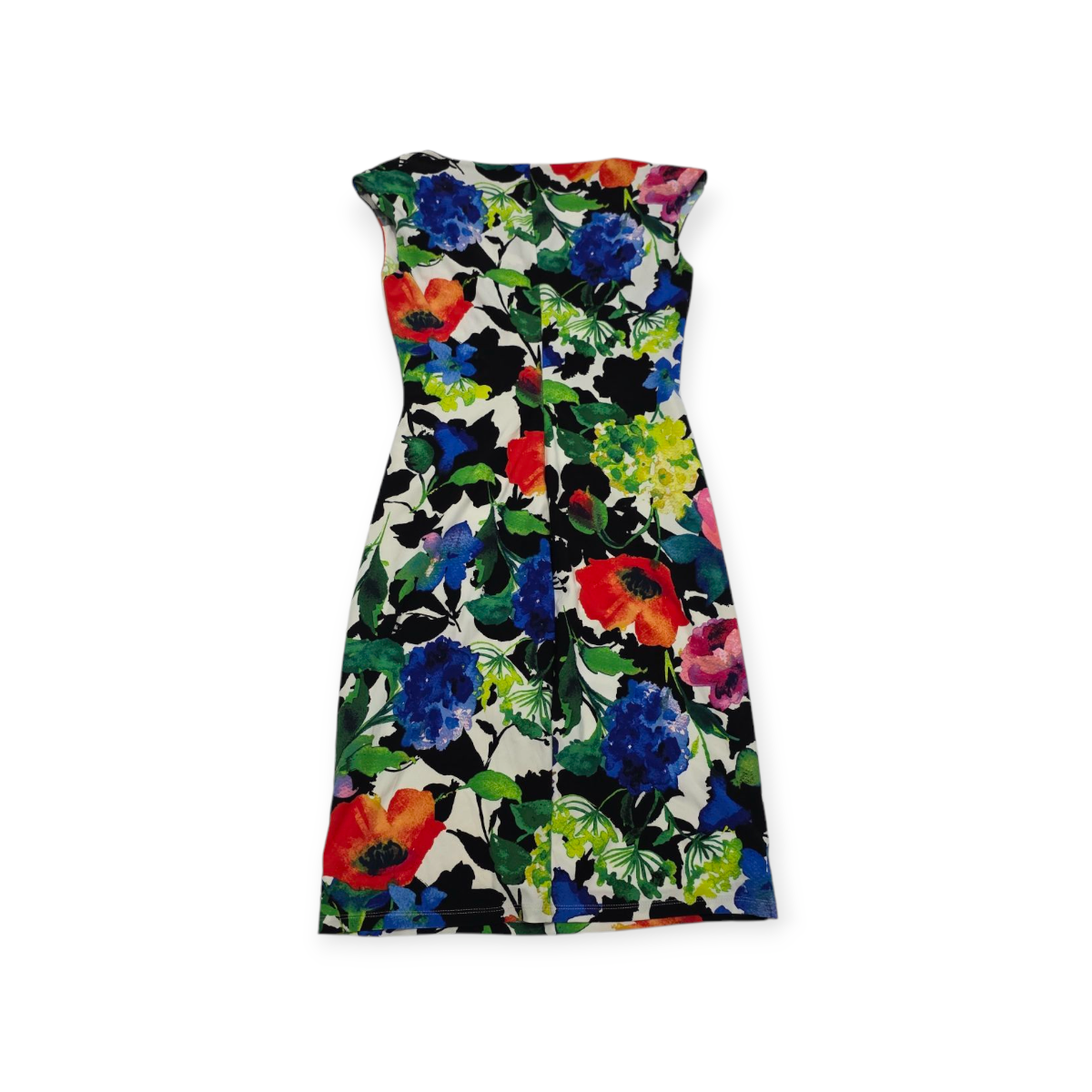 Vestido Ralph Lauren Verde Floreado Talla 4 Sin Mangas