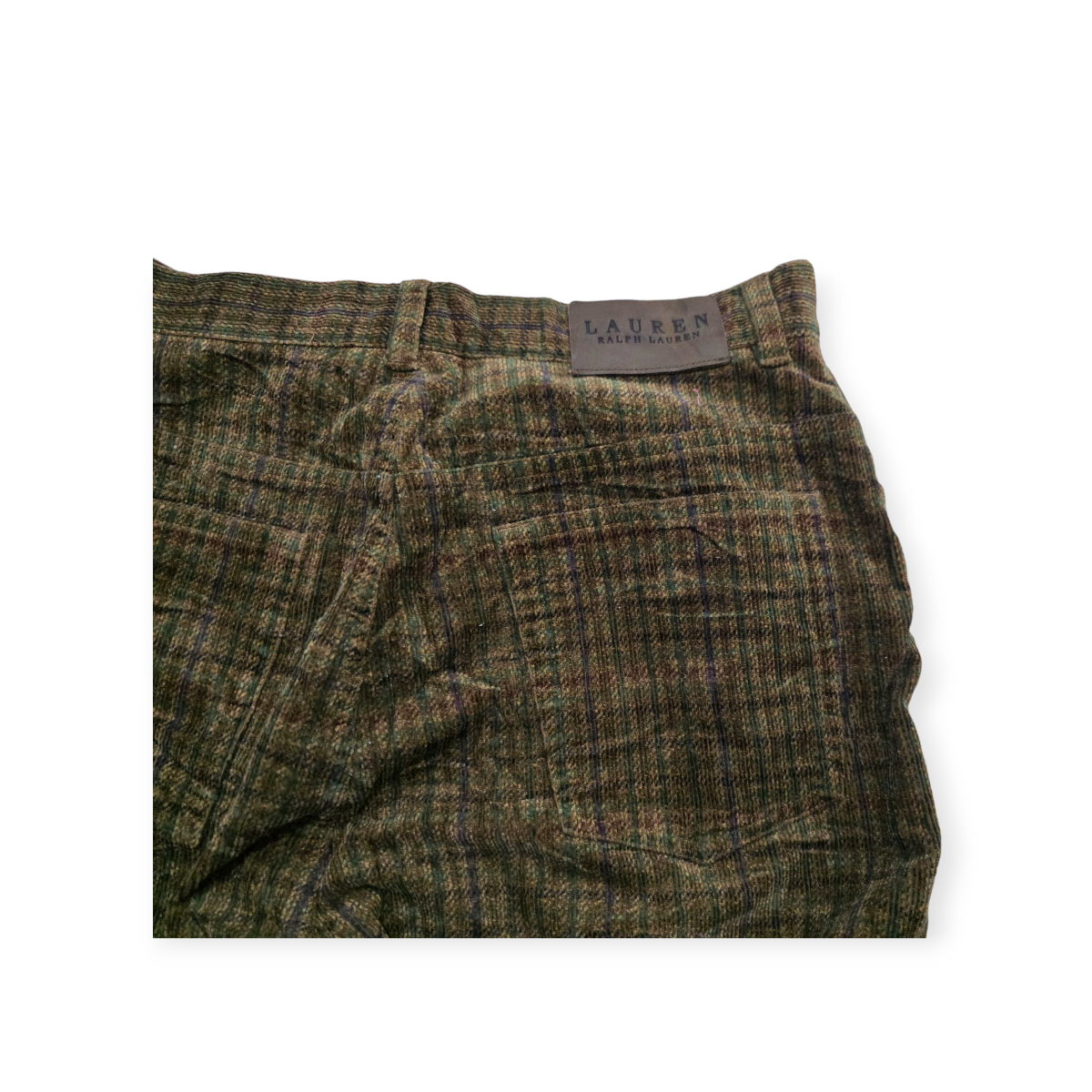 Pantalon Ralph Lauren Talla 10 Cafe/verde De Pana
