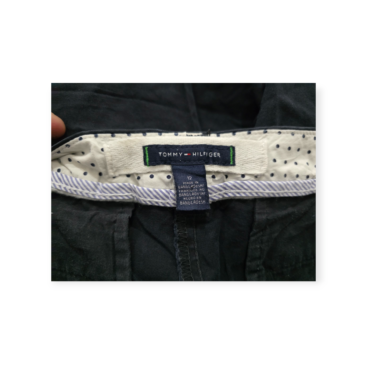 Bermuda Tommy Hilfiger Azul Profundo Talla 12 De Mujer
