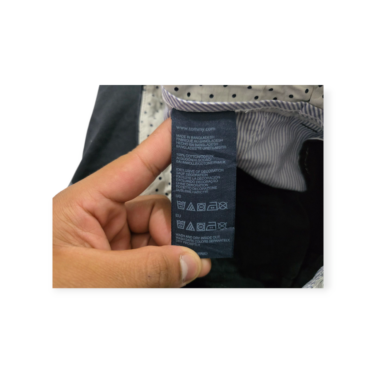 Bermuda Tommy Hilfiger Azul Profundo Talla 12 De Mujer