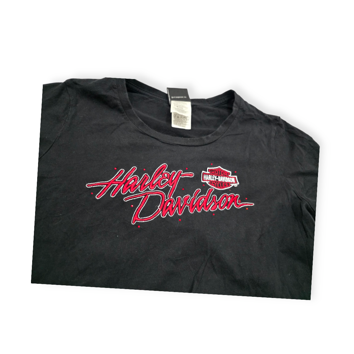 Playera Harley Davidson Xgrand Xl Negra Manga Corta De Mujer