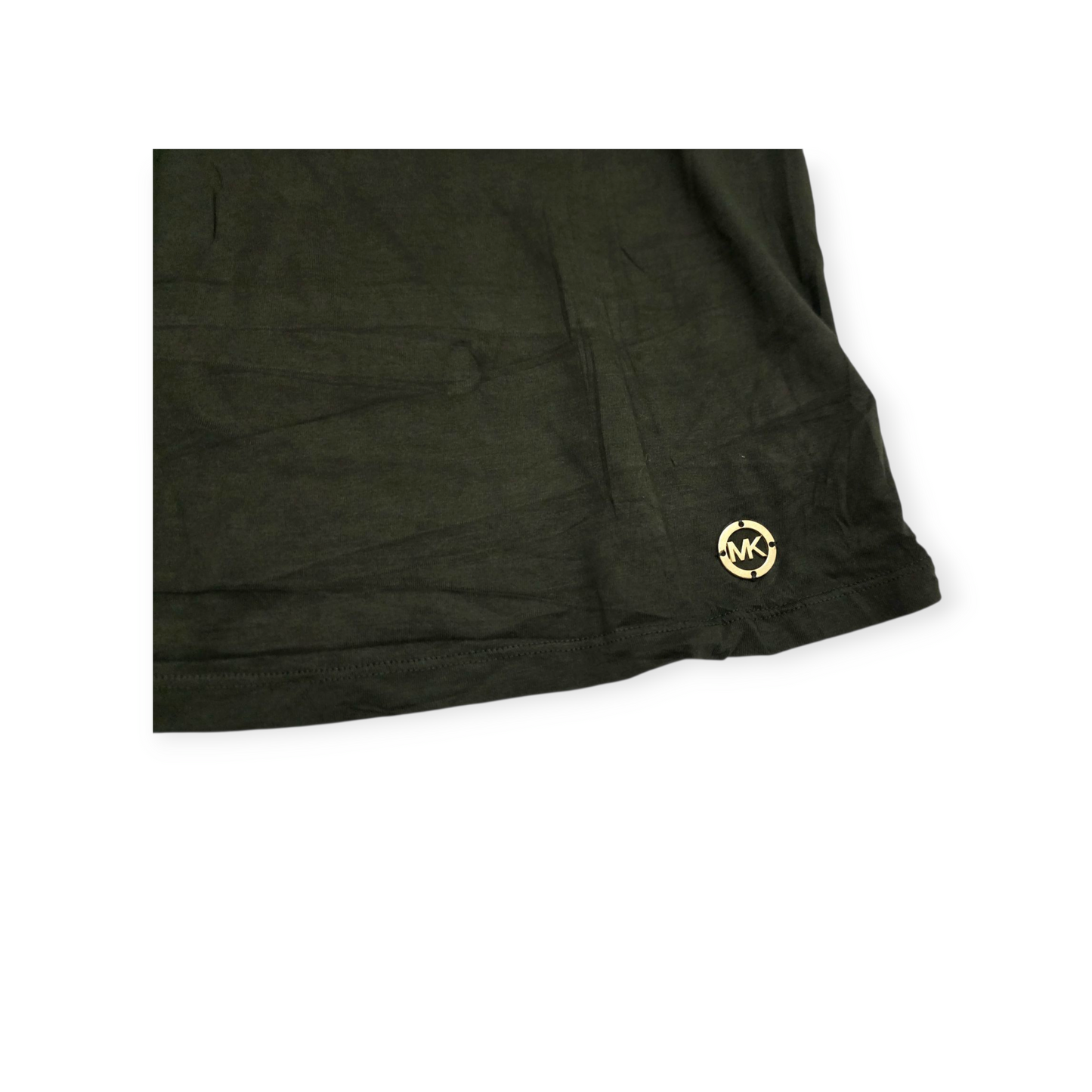 Blusa Michael Kors Grande L Verde Oscuro Manga Corta Amplia