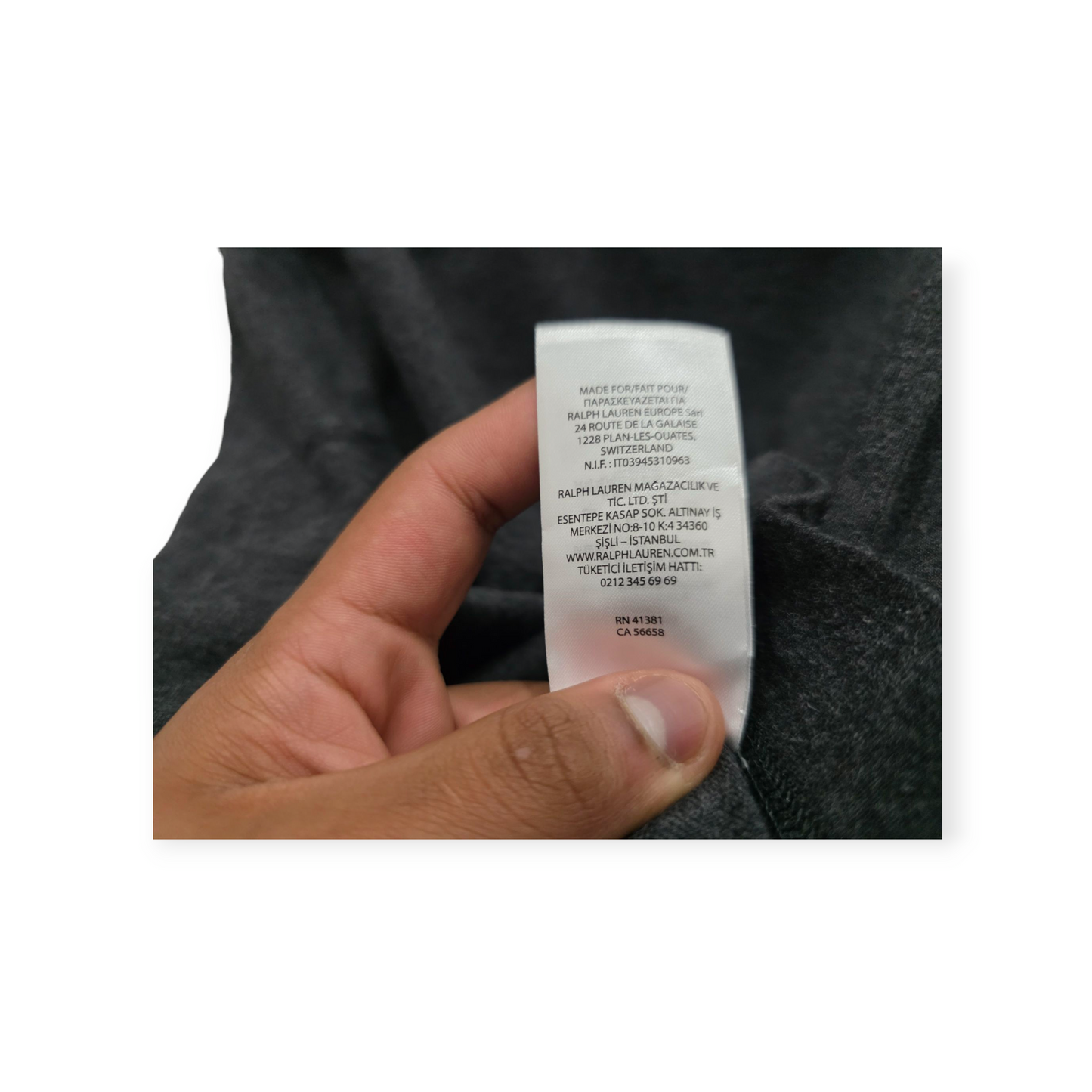 Playera Ralph Lauren Grande L Gris Con Cafe