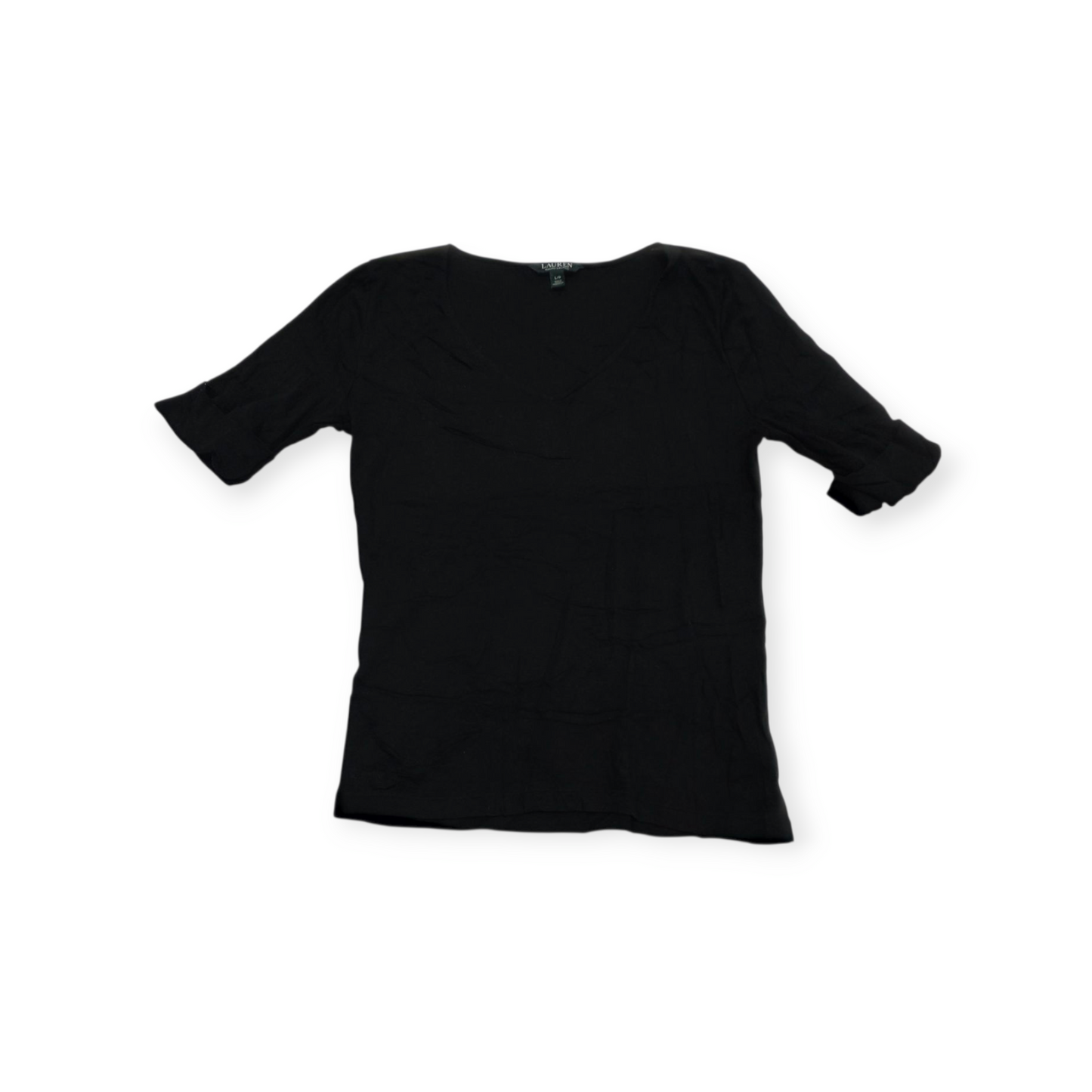 Playera Ralph Lauren Grande L Color Negro Manga Corta