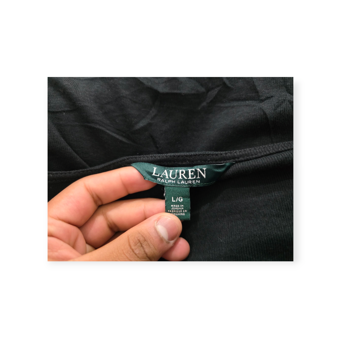 Playera Ralph Lauren Grande L Color Negro Manga Corta