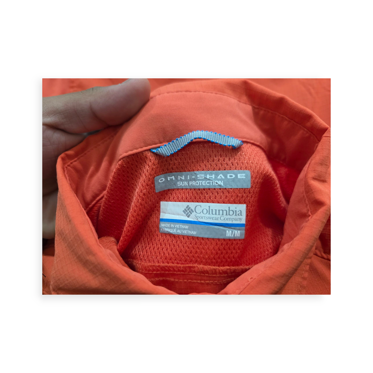 Camisa Columbia Omnishade Sun Protection Naranja Manga Corta