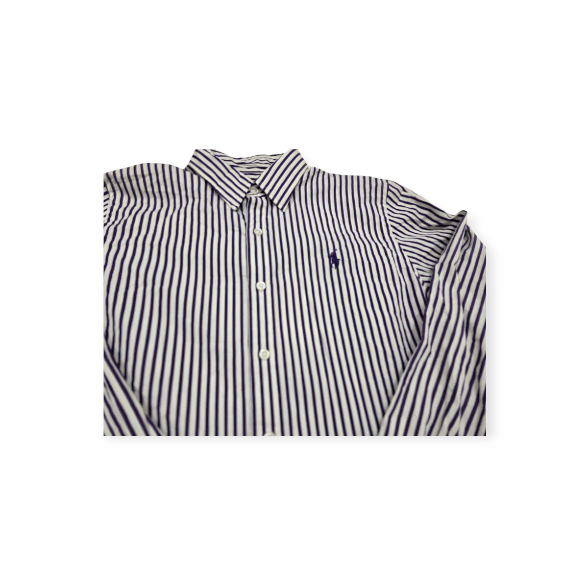 Camisa Ralph Lauren Sport Grande L Blanca Con Morado