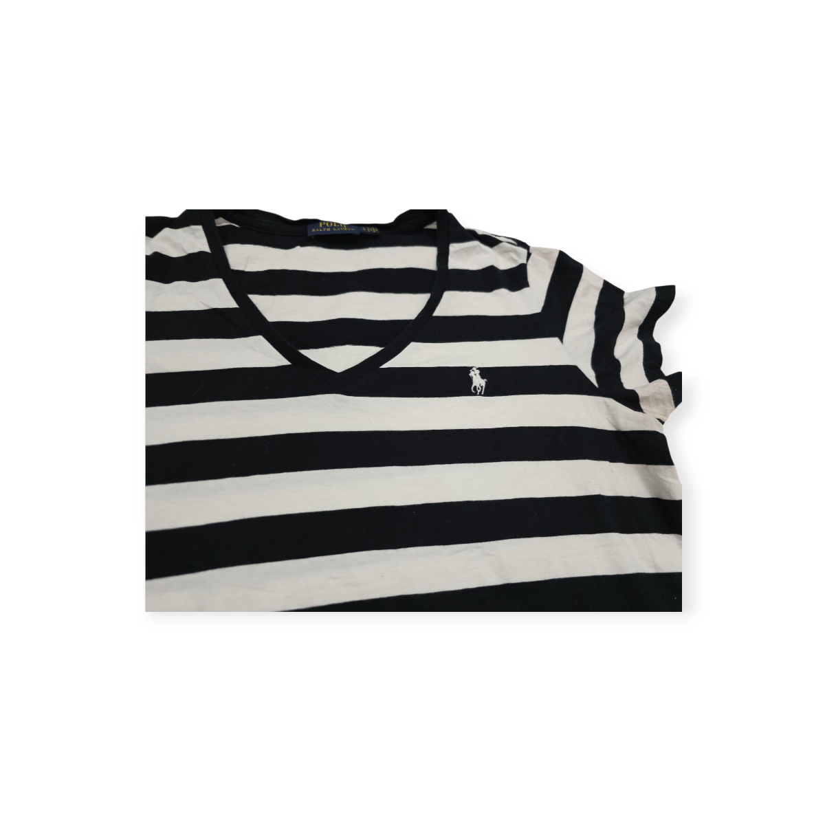 Playera Polo Ralph Lauren Grande L Blanca Con Negro