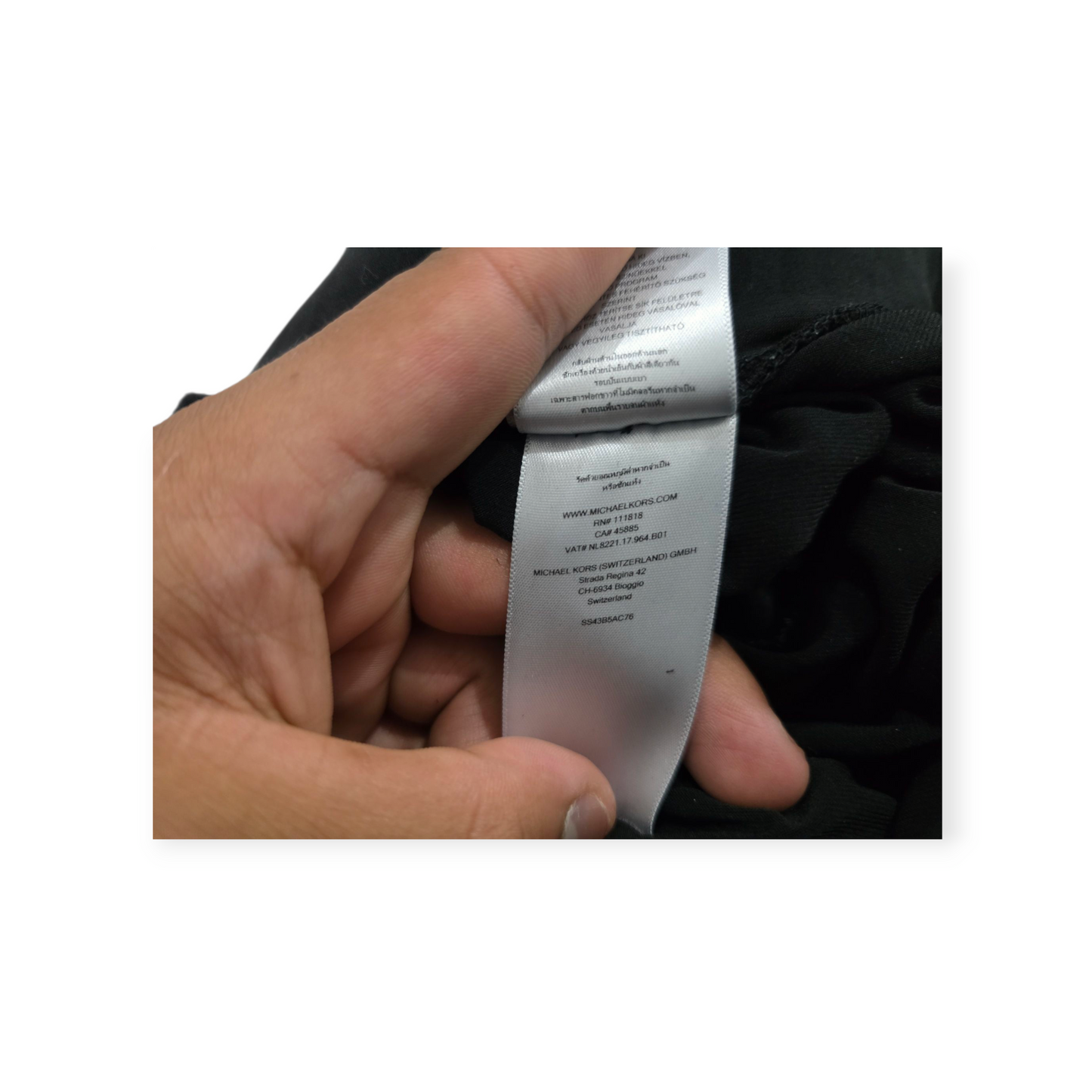 Pantalon Michael Kors Xgrande Xl Negro Con Dorado