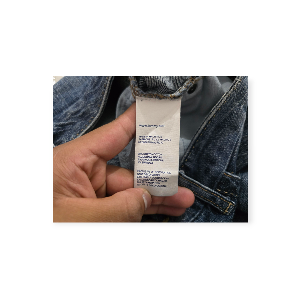 Pantalon Tommy Hilfiger Mid Rise Skinny Talla 6 De Mezclilla