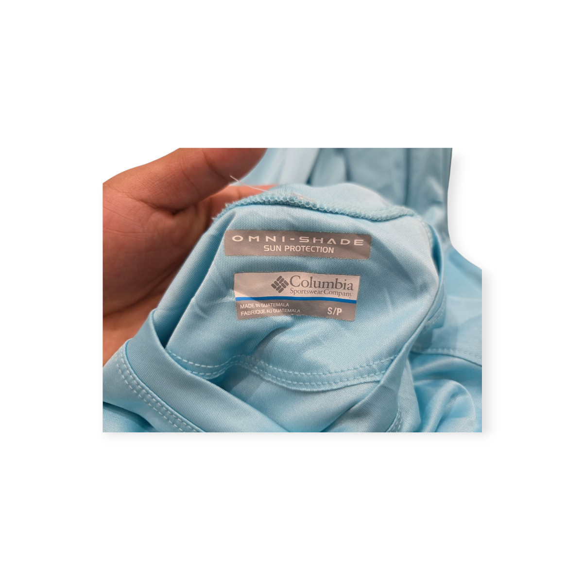 Playera Columbia Chico S Azul Claro