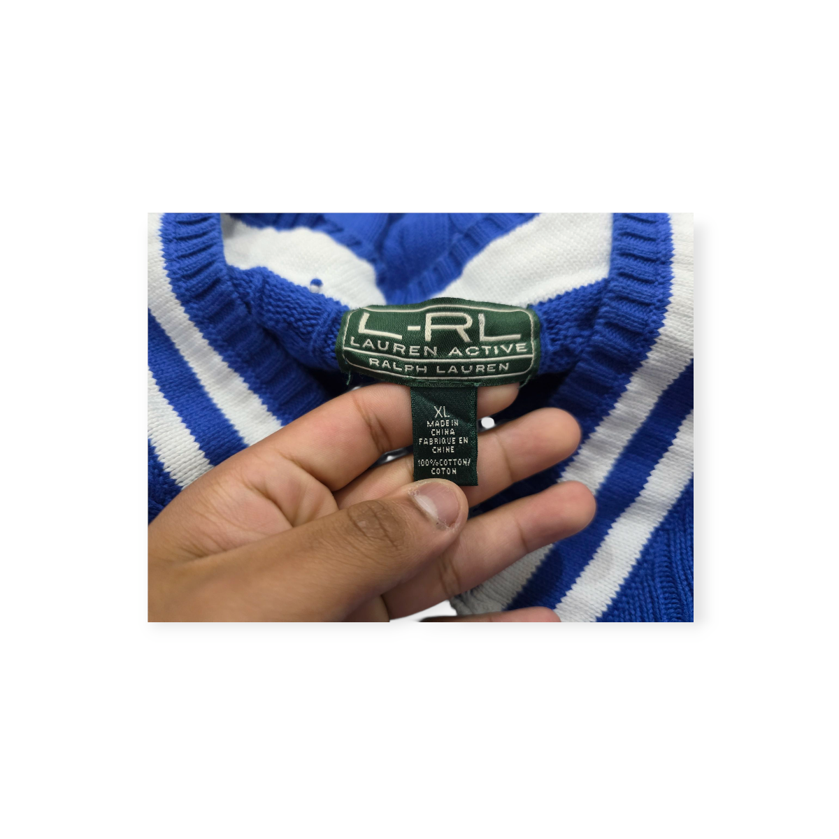 Sueter Ralph Lauren Xgrande Xl Azul Cuello V