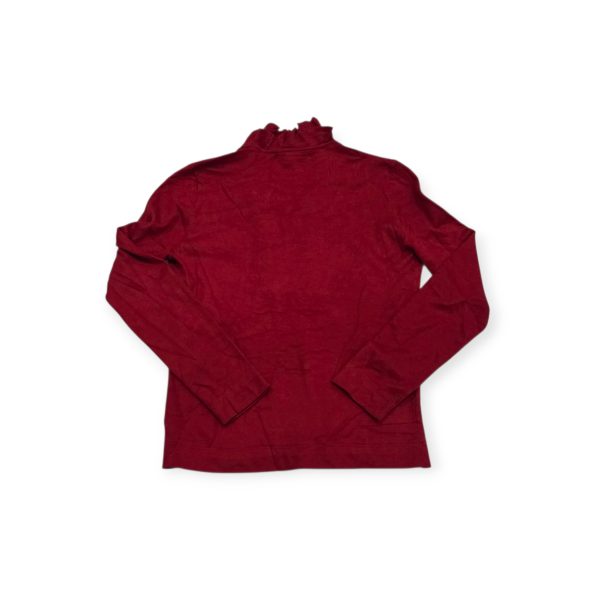 Blusa Ralph Lauren Roja Talla Chica Petite Con Olanes