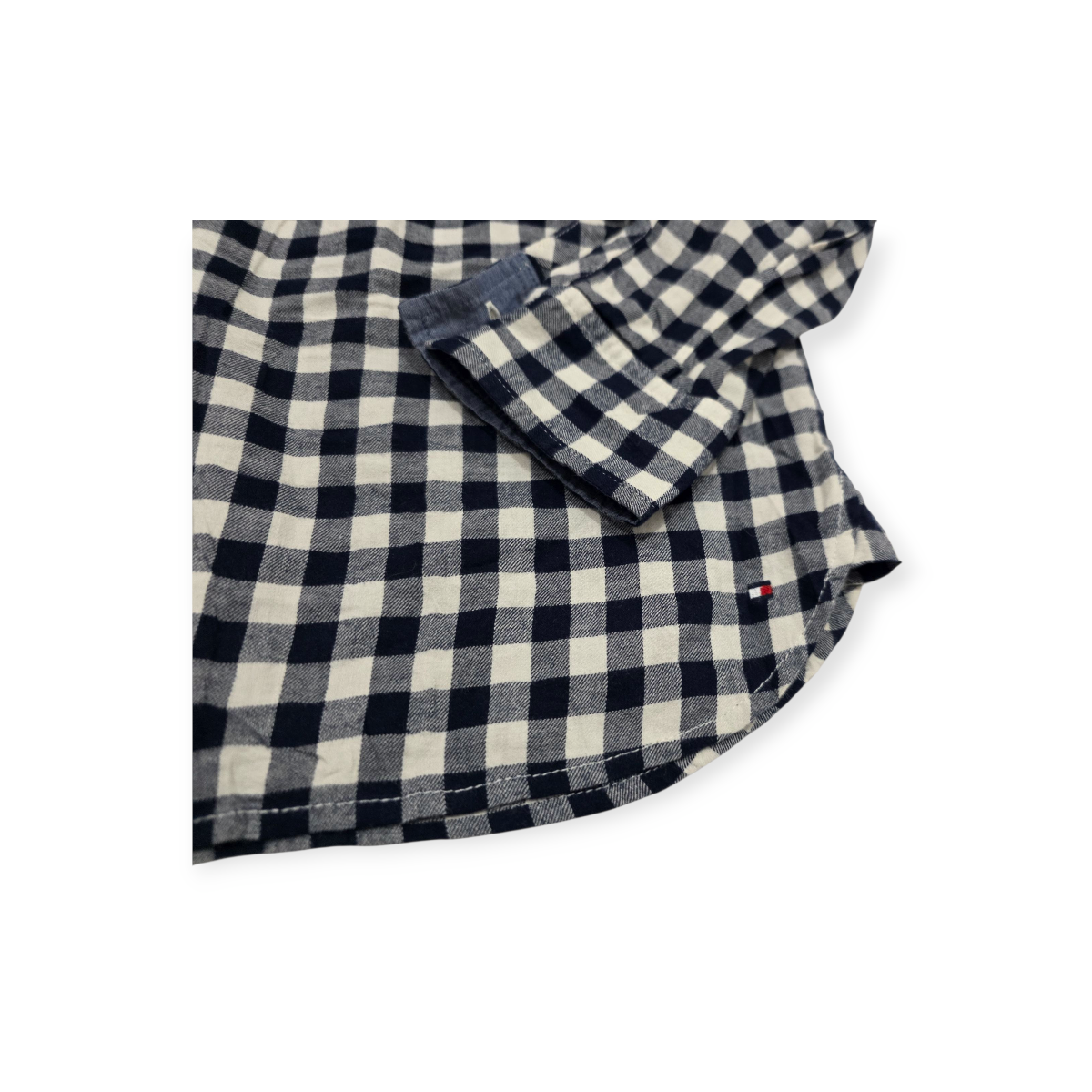Blusa Tommy Hilfiger Chico S Azul Acero Cuadros