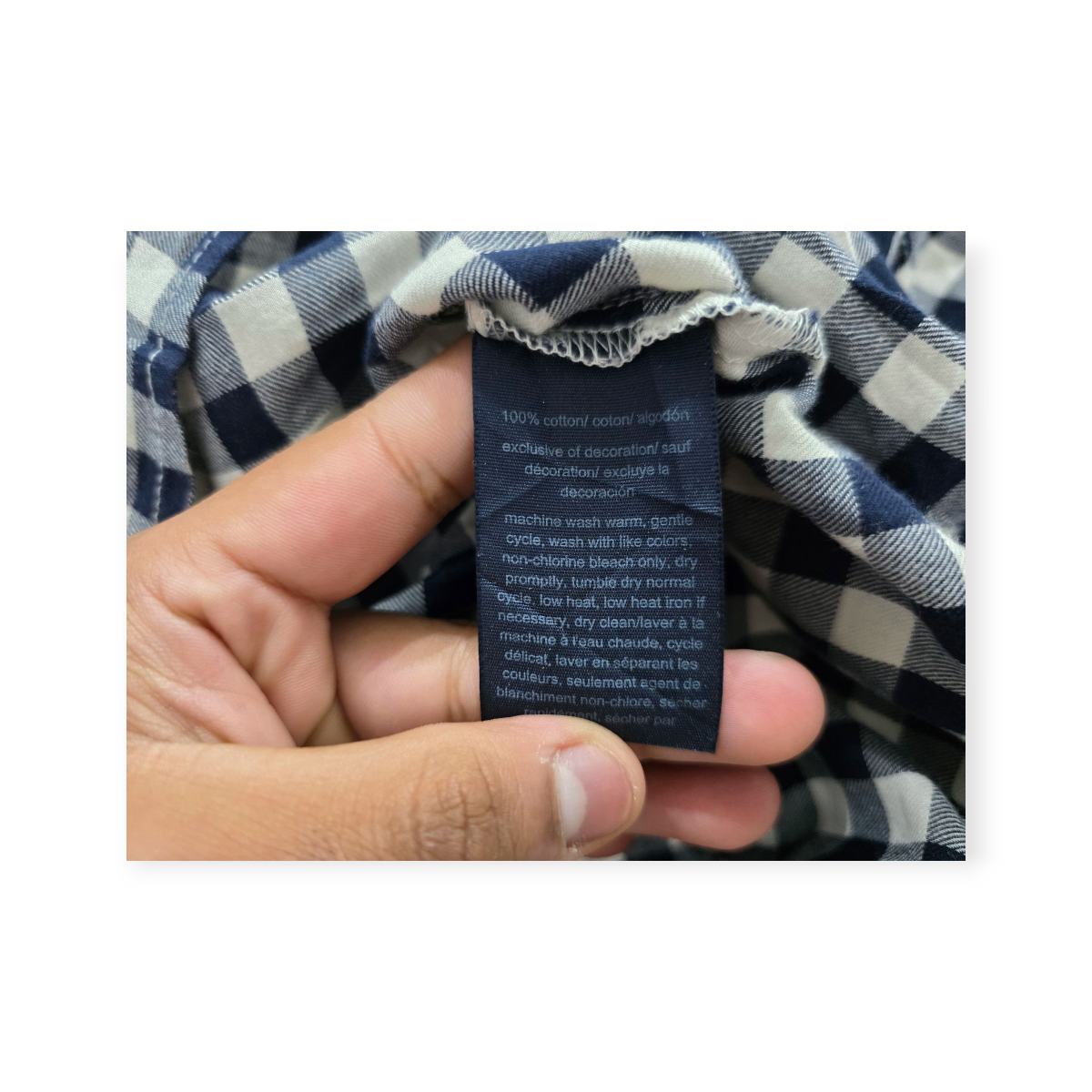 Blusa Tommy Hilfiger Chico S Azul Acero Cuadros