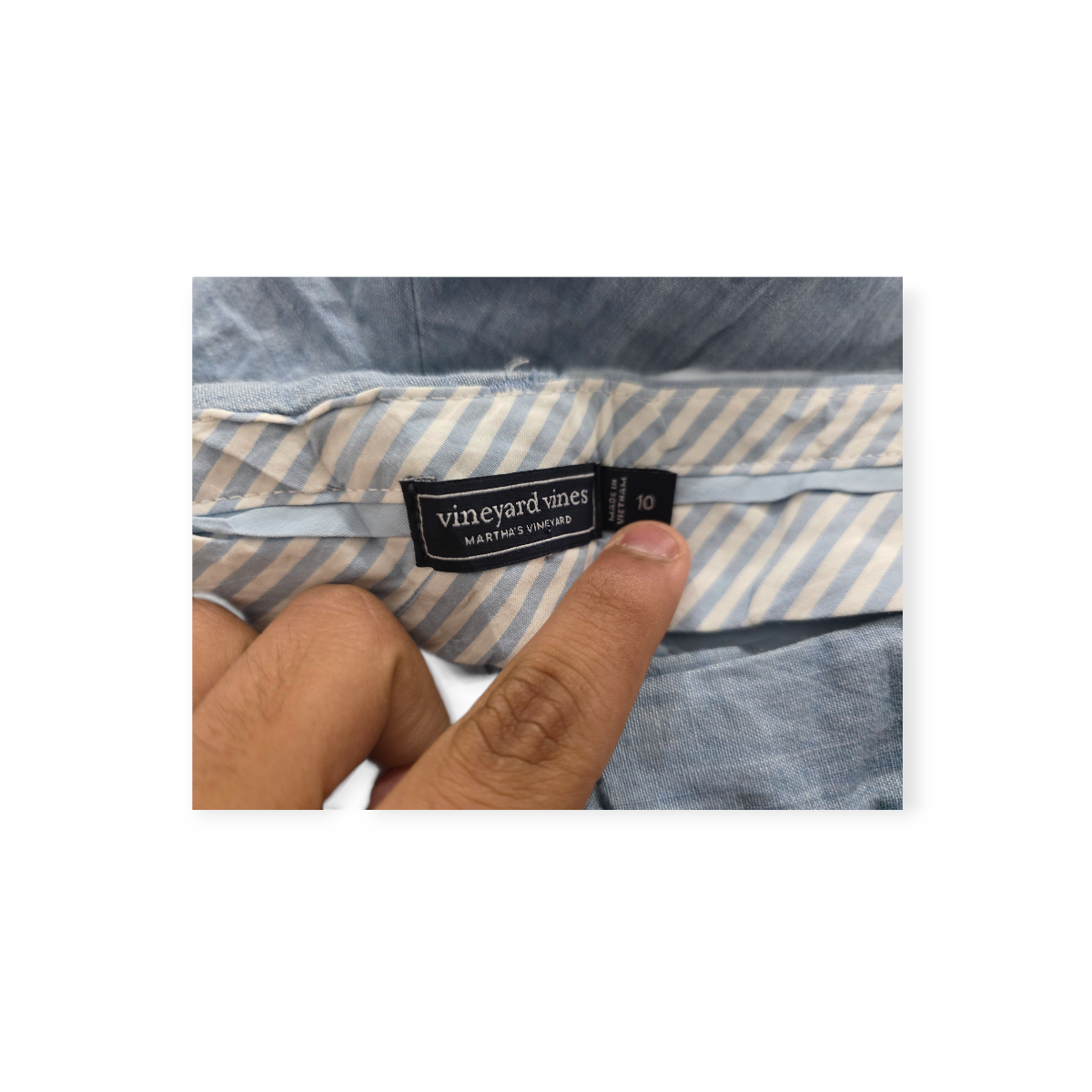 Pantalon Vineyard Vines Talla 10 Color Azul Acero
