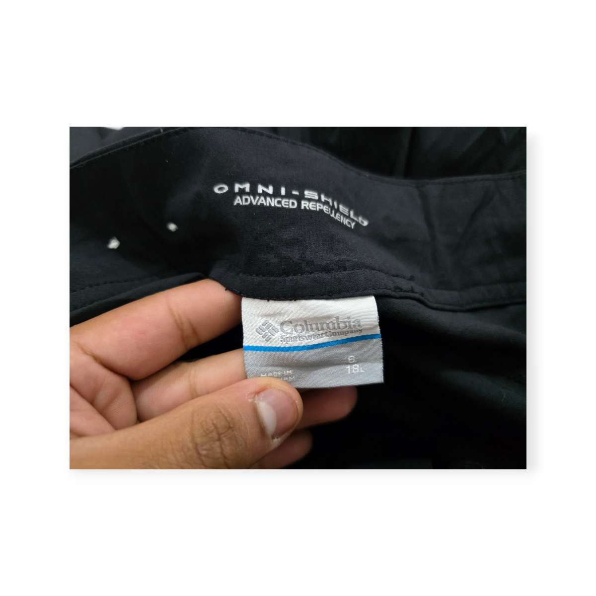 Pantalon Corto Columbia Advaced Repellency Talla 6 Negro
