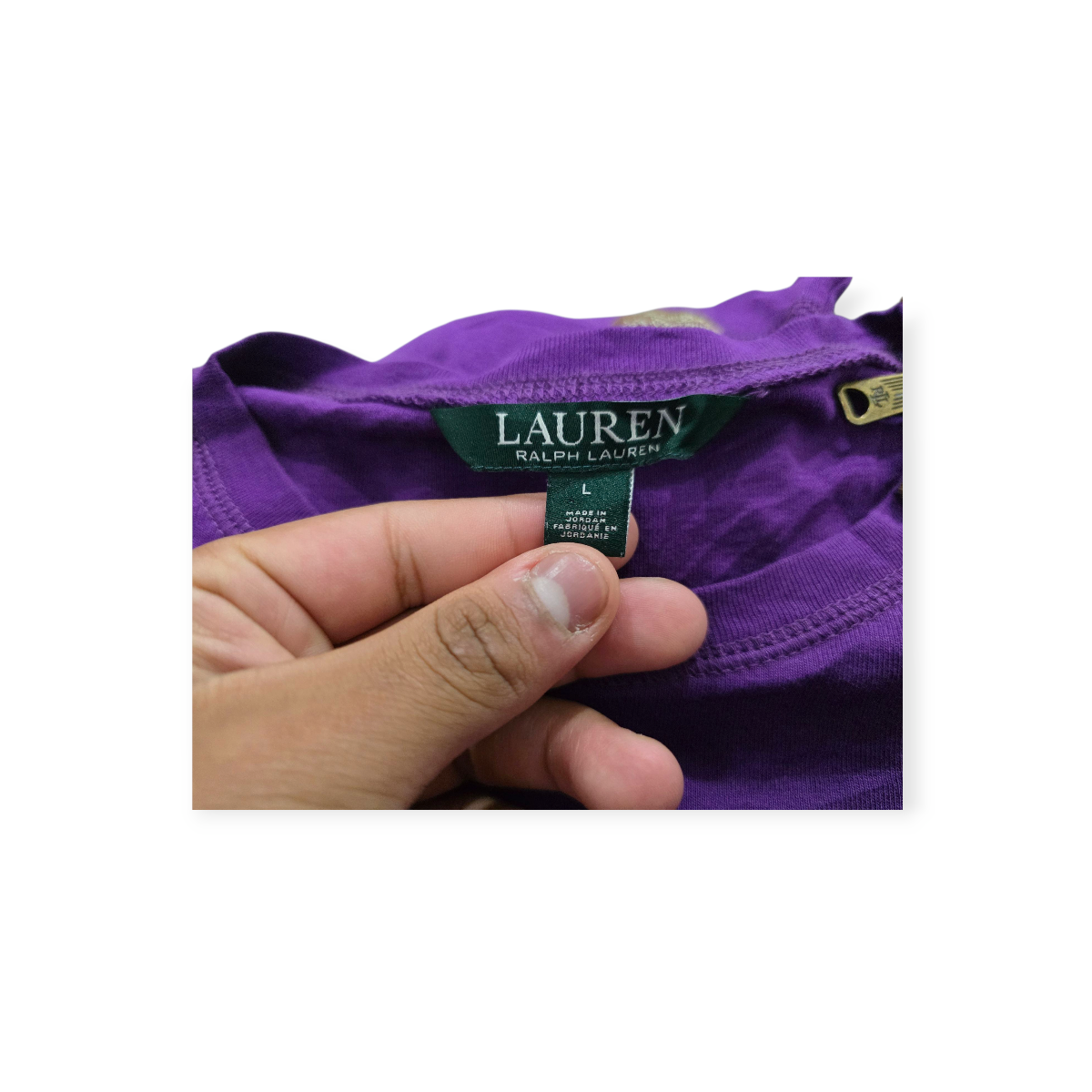Playera Ralph Lauren Grande L Morada Con Cafe