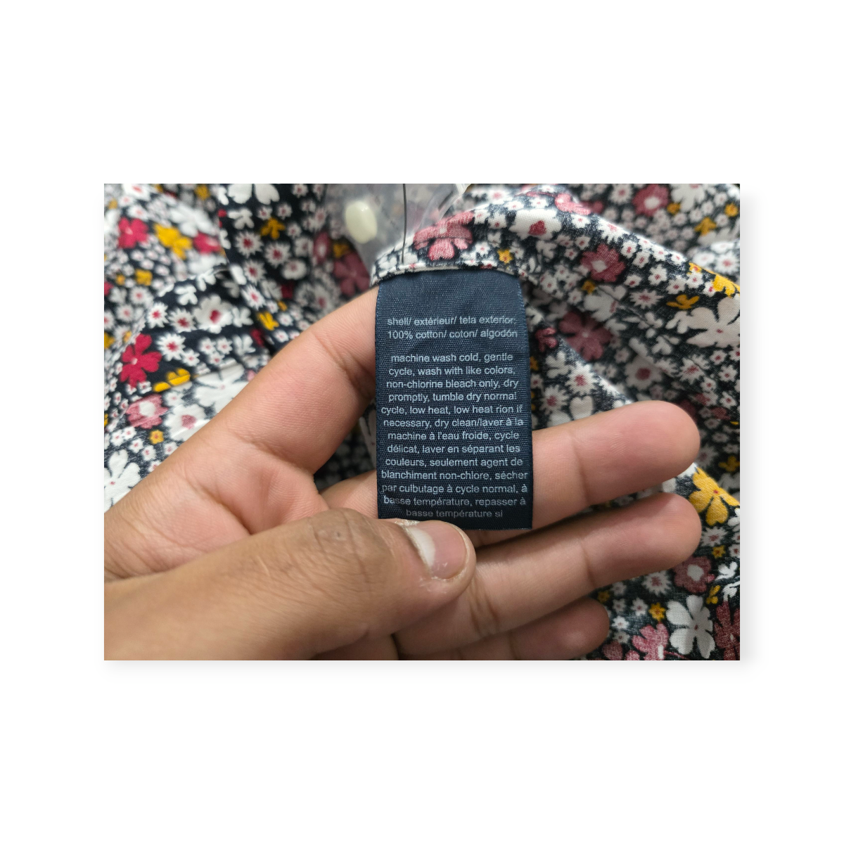 Camisa Tommy Hilfiger Floreada Mujer Mediana M Rojo Amarillo