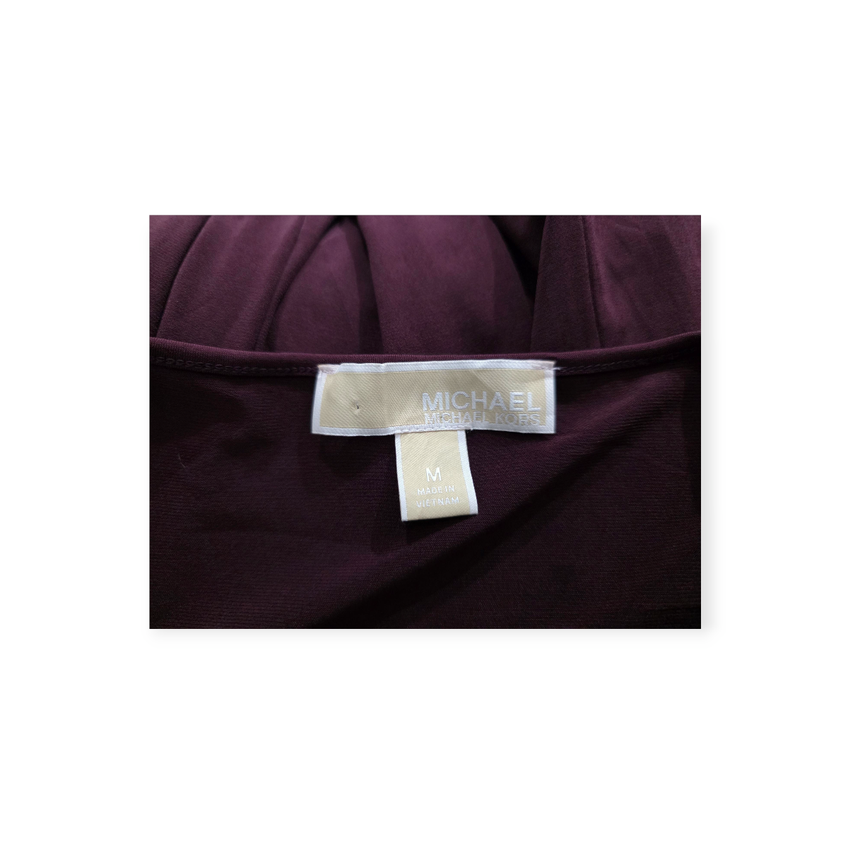 Blusa Michael Kors Mediana M Color Vino Manga Amplia