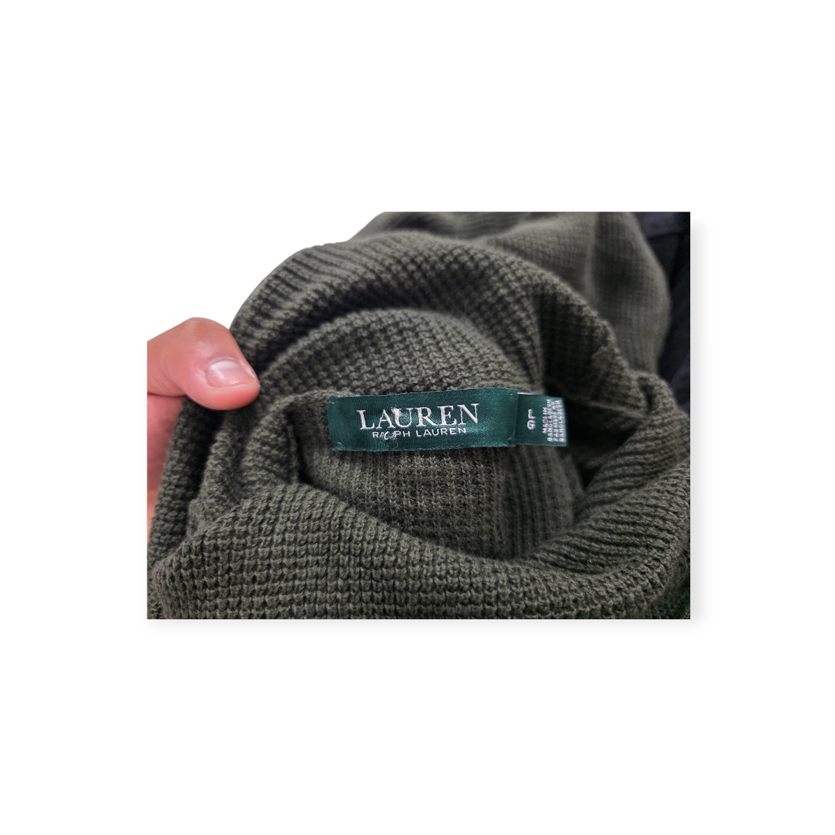 Sueter Cuello Alto De Mujer Ralph Lauren Grande L Verde