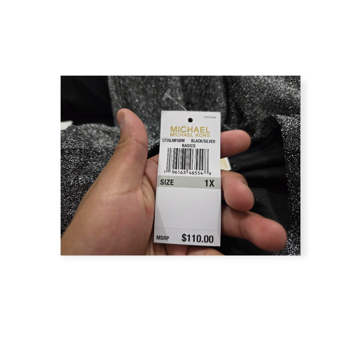 Blusa Michael Kors Plateado De Mujer Talla 1x Manga Larga