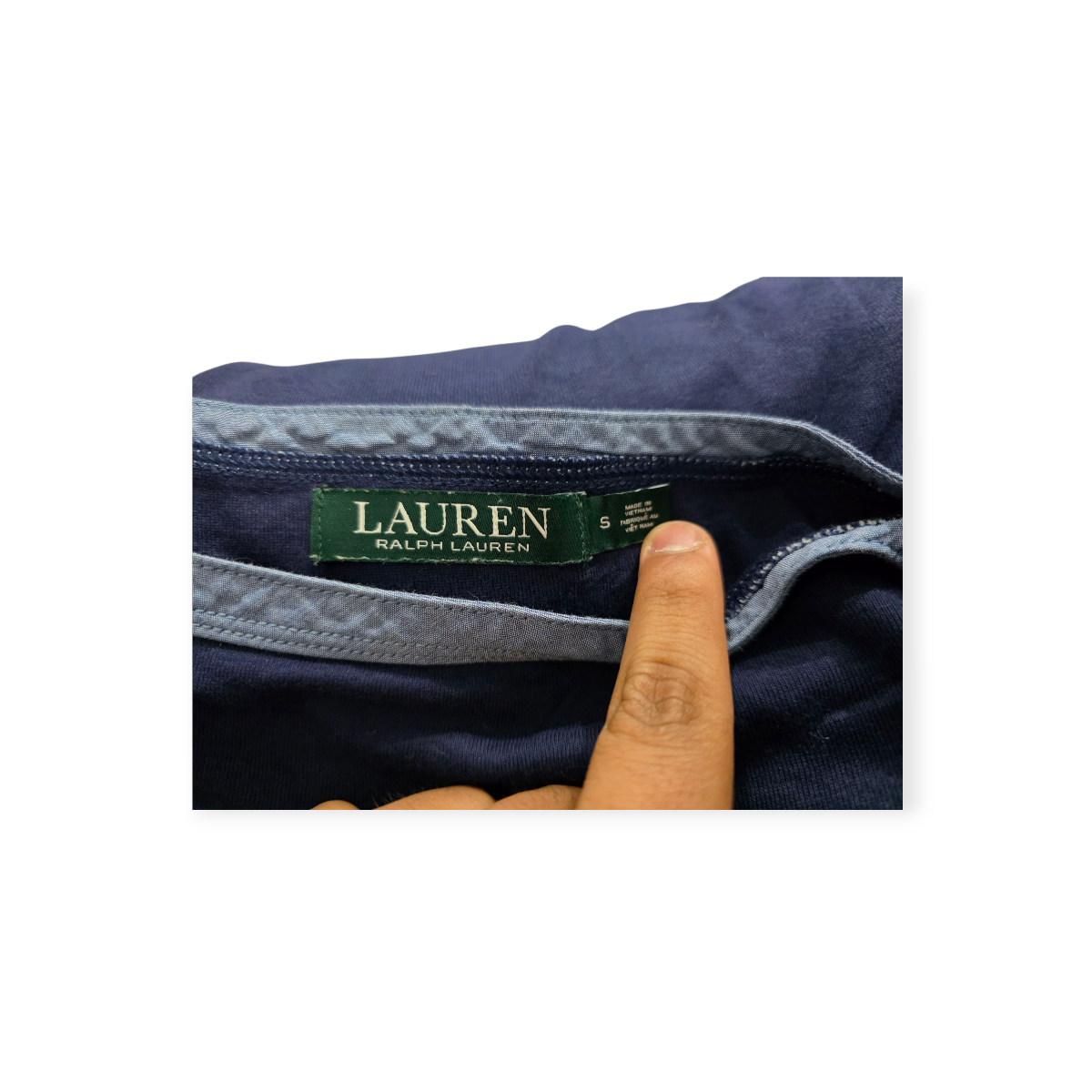 Playera Ralph Lauren Azul Marino Manga Corta Talla Chica