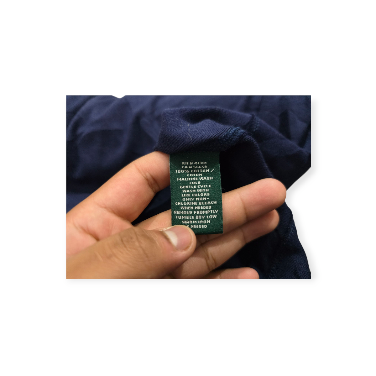 Playera Ralph Lauren Azul Marino Manga Corta Talla Chica