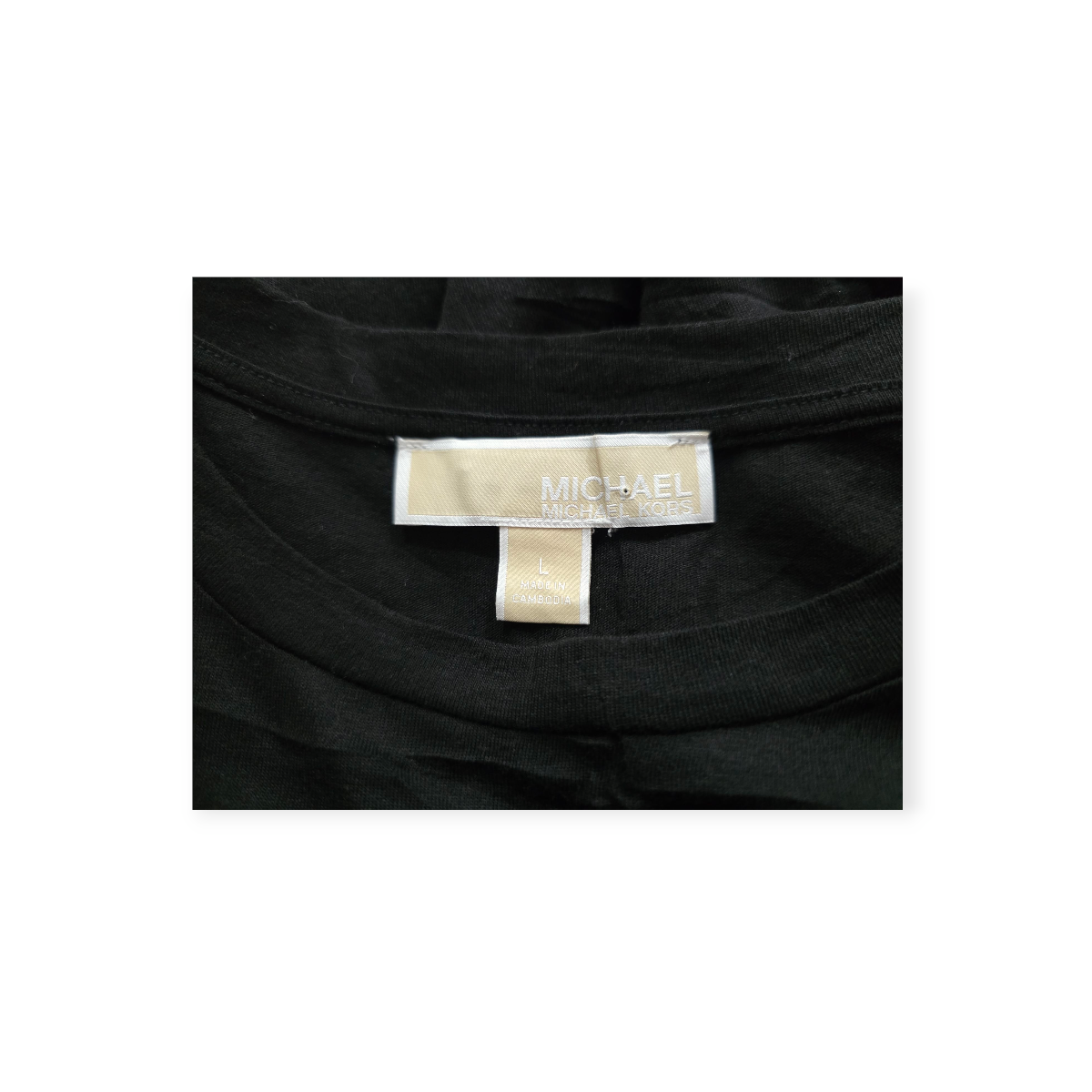 Blusa Michael Kors Grande L Color Negro Manga Larga
