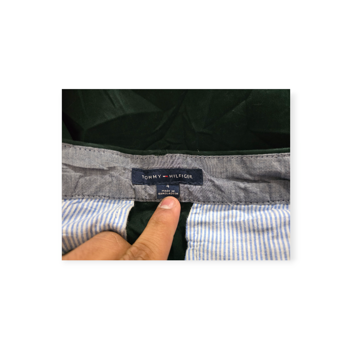 Pantalon Tommy Hilfiger Talla 4 Color Verde