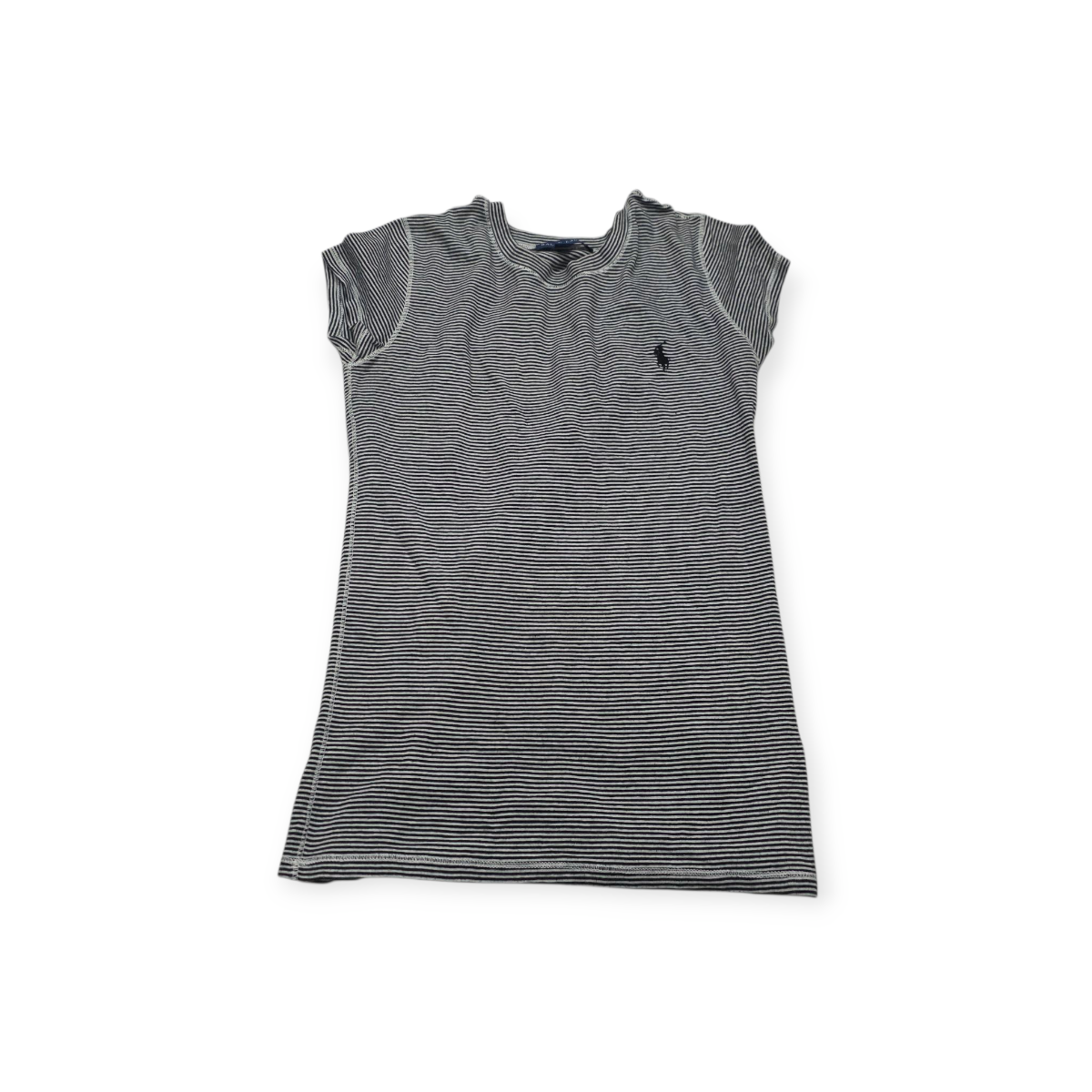 Playera Ralph Lauren Chico S Manga Corta Rayada Azul