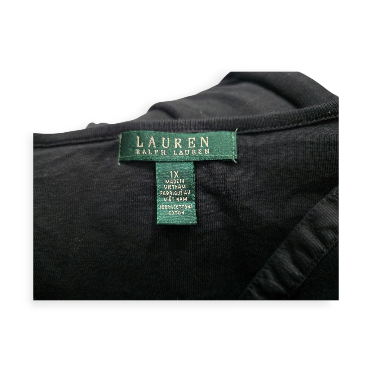 Playera Ralph Lauren Talla 1x Manga Larga Color Negro