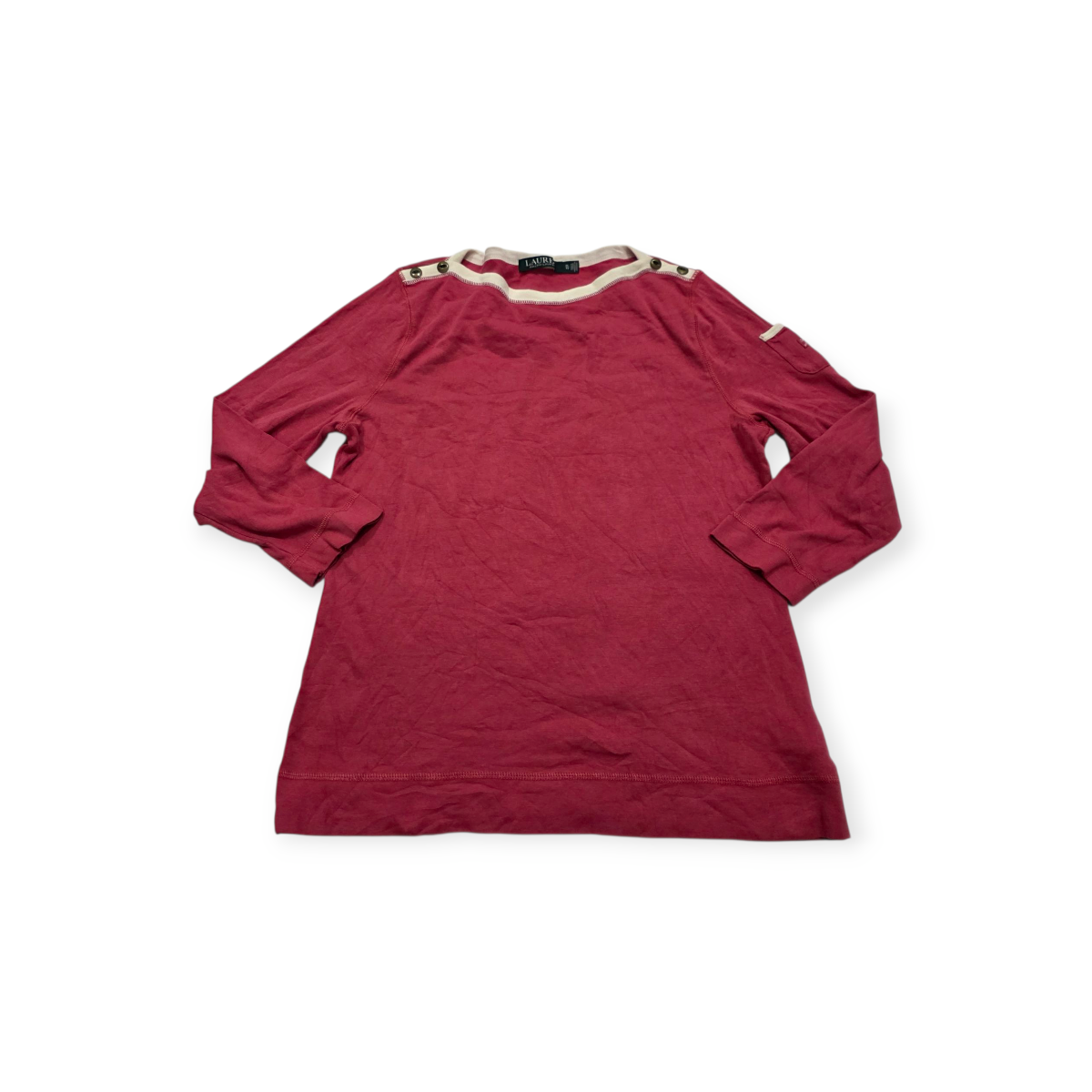 Playera Ralph Lauren Xgrande Xl Coral Oscuro Manga 3/4