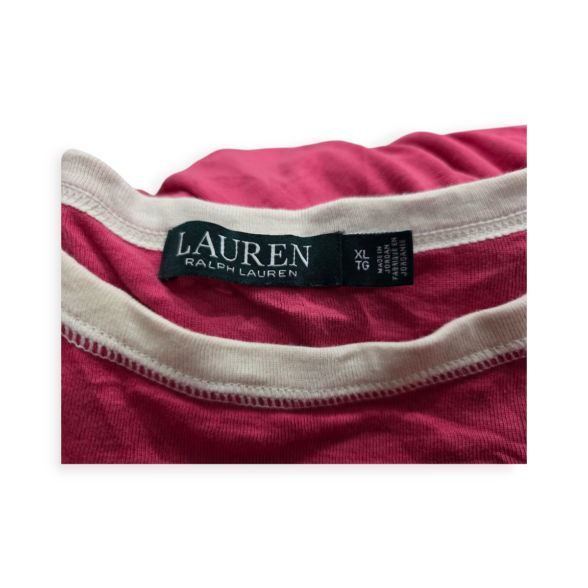 Playera Ralph Lauren Xgrande Xl Coral Oscuro Manga 3/4
